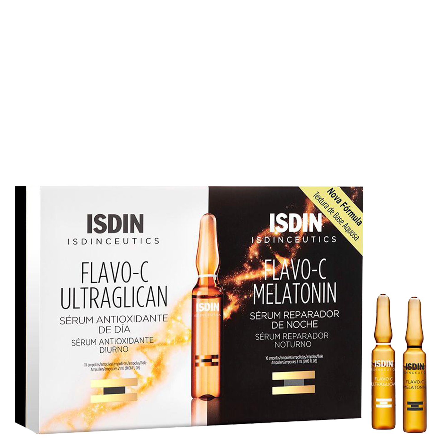 Kit ISDIN ISDINCEUTICS Sérum Facial Flavo-C Ultraglican + Melatonin (2 Produtos)