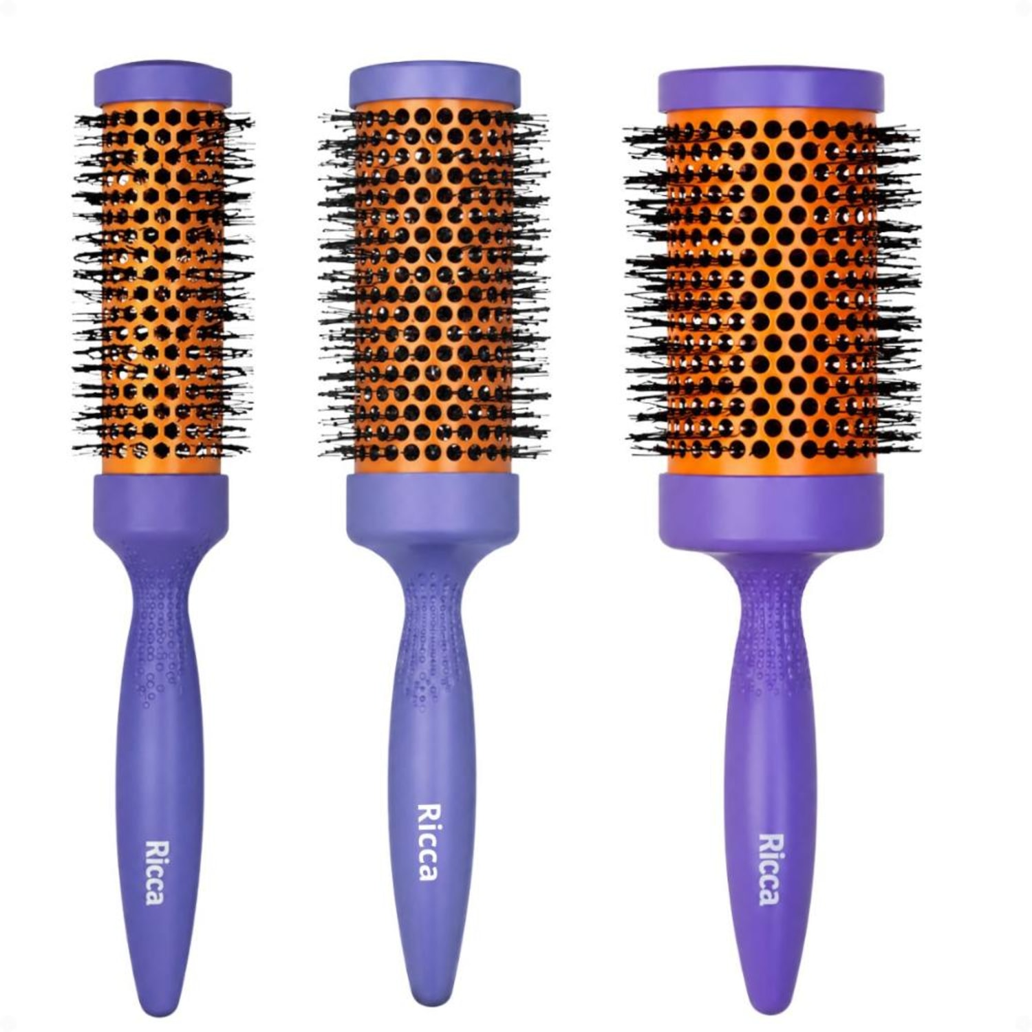 Kit Escovas Ricca Cachos e Ondas: 25P-33M-43G
