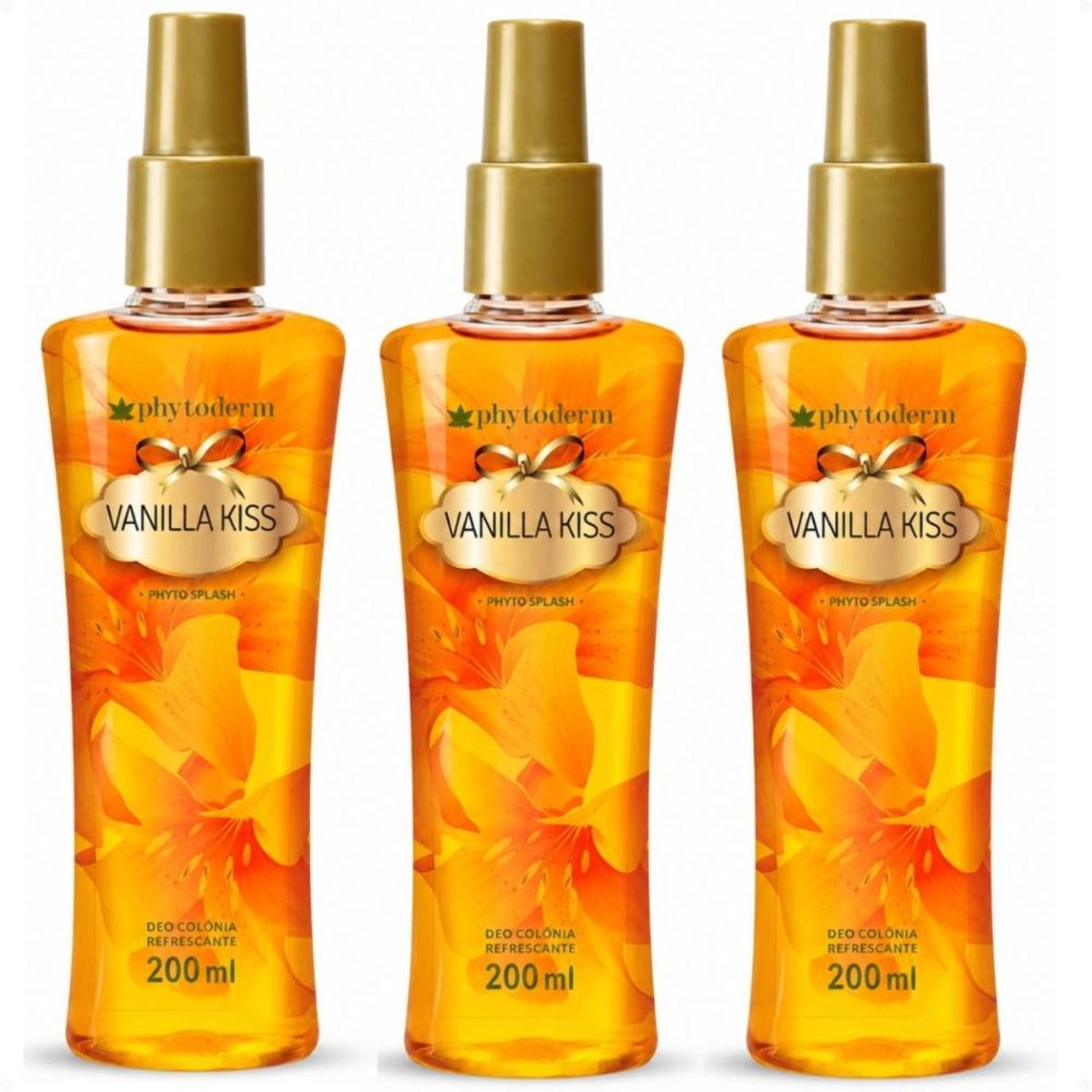 Kit Phytoderm Vanilla Kiss: 3 Body Spash Deo Colônia 200ml
