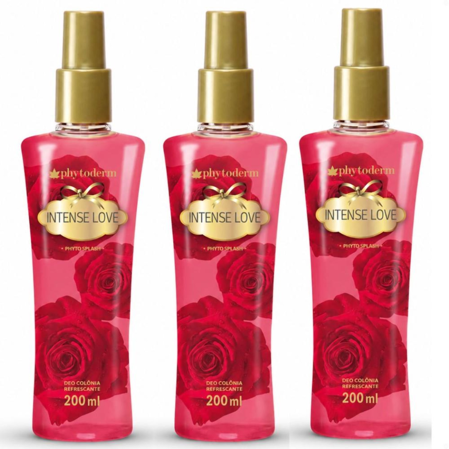 Kit Phytoderm Intense Love: 3 Body Spash Deo Colônia 200ml