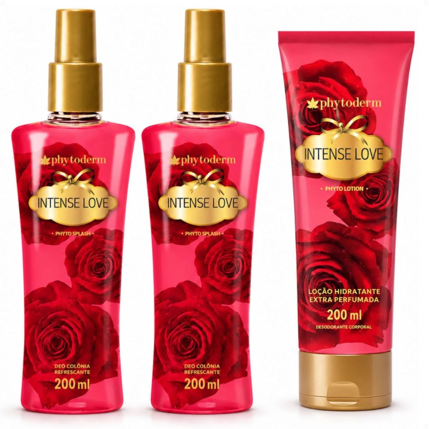 Kit Phytoderm Intense Love: 2 Body Splash Leve 1 Hidratante