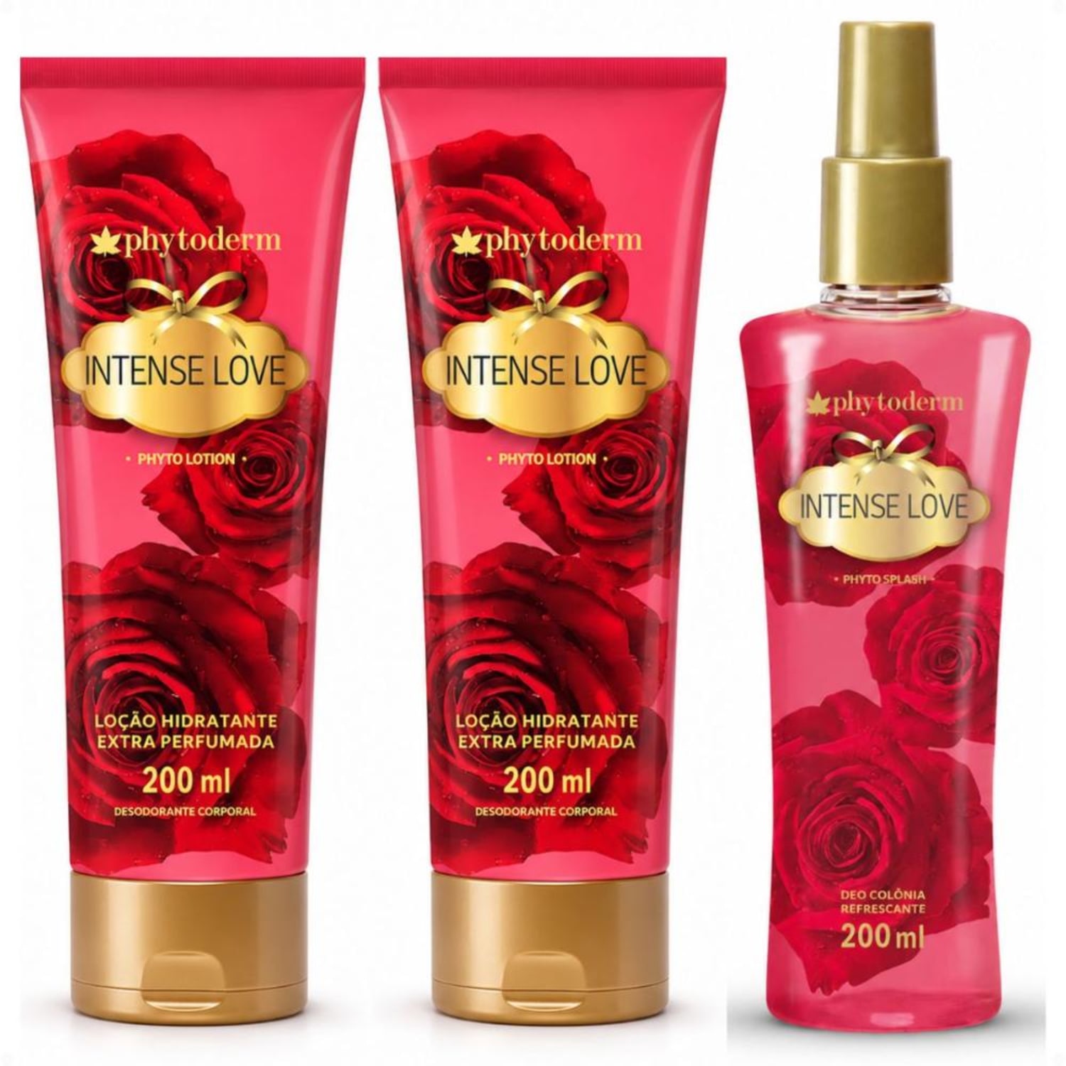 Kit Phytoderm Intense Love: 2 Hidratantes Leve 1 Body Splash