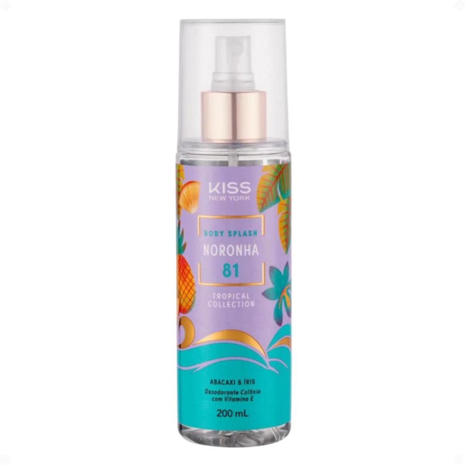 Body Splash Kiss Ny Tropical Collection Noronha 81 Abacaxi & Íris 200ml