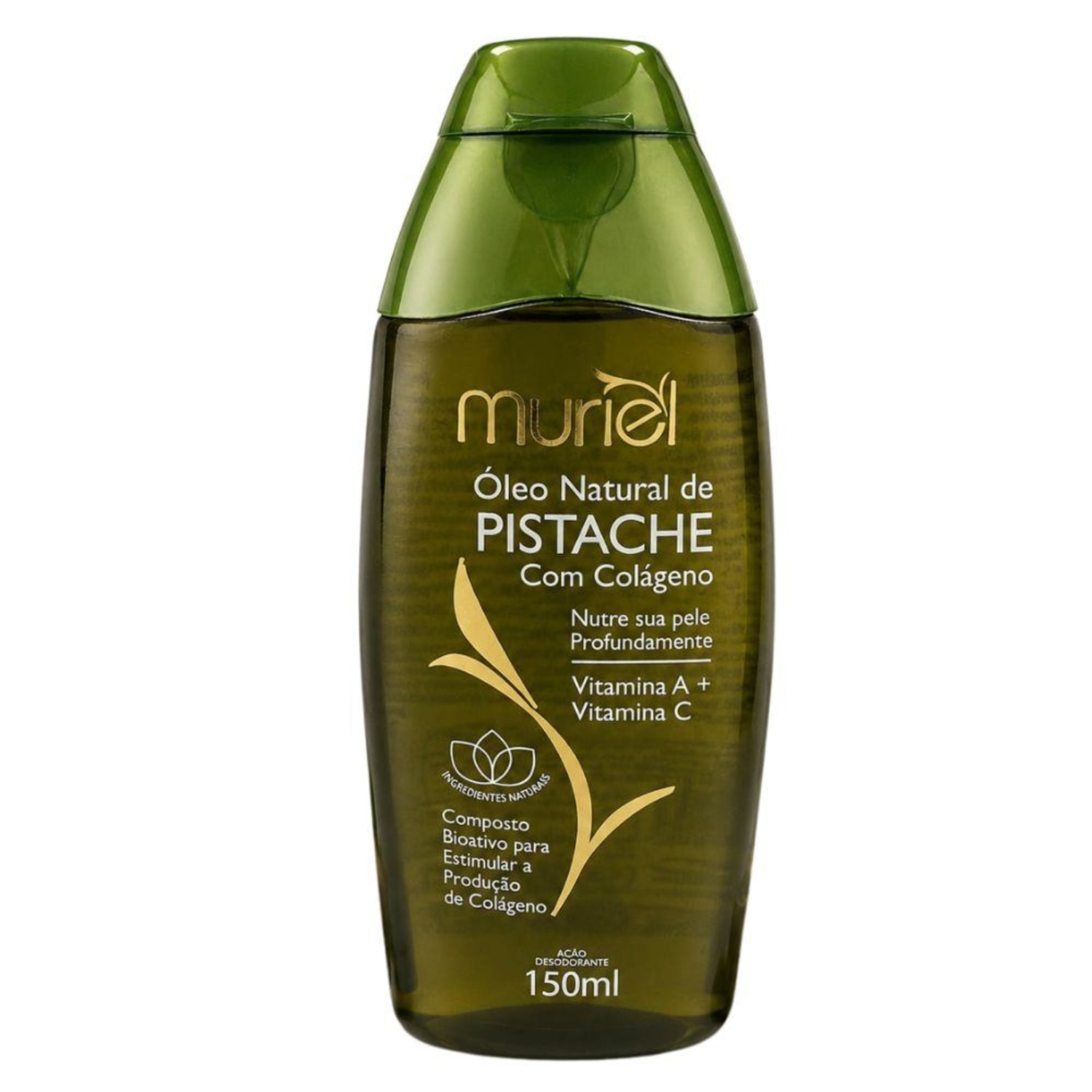 Óleo Corporal Natural Muriel Pistache Com Colágeno 150ml