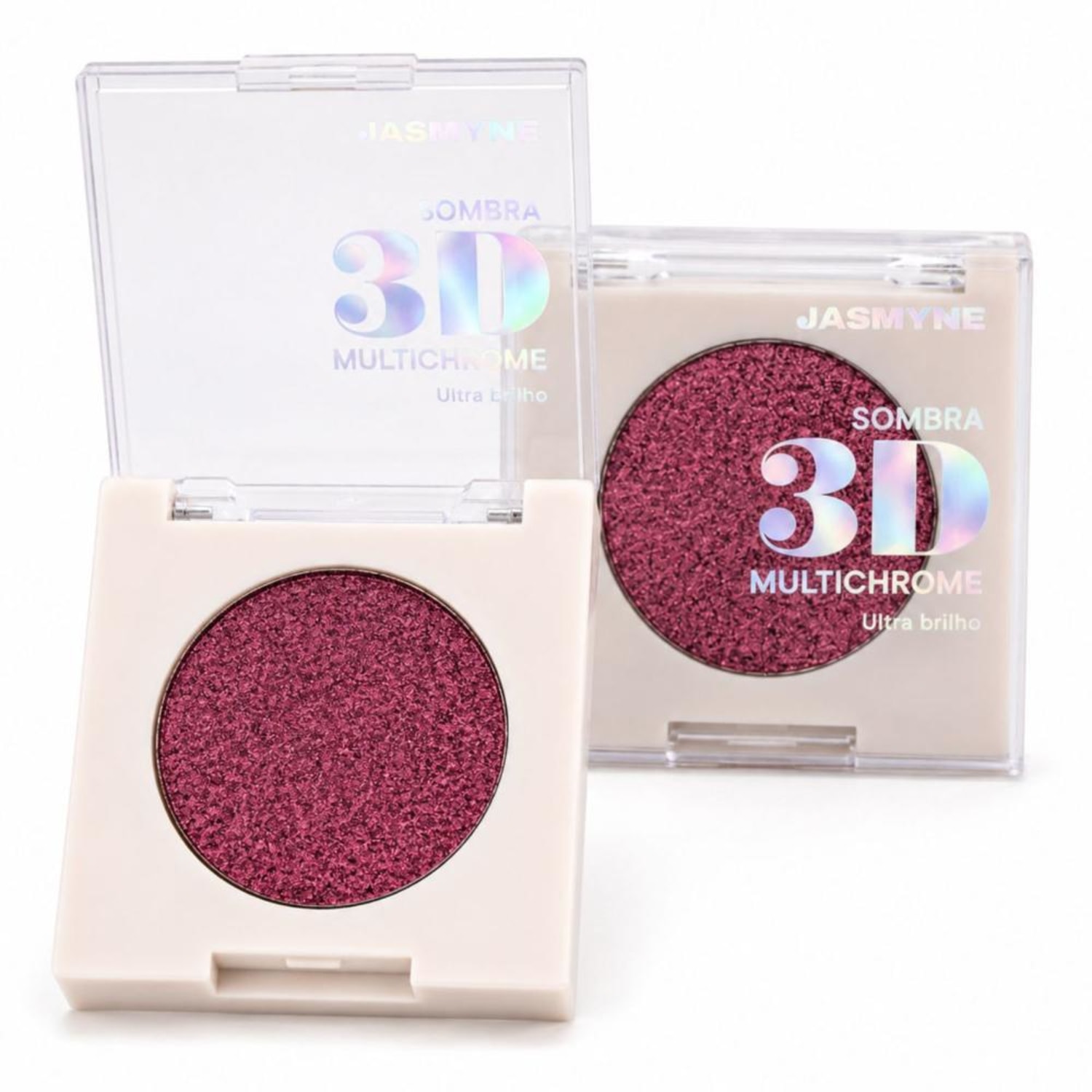 Sombra 3D Jasmyne Multichrome Ultra Brilho Ref.: J0130 Rosa Avermelhado