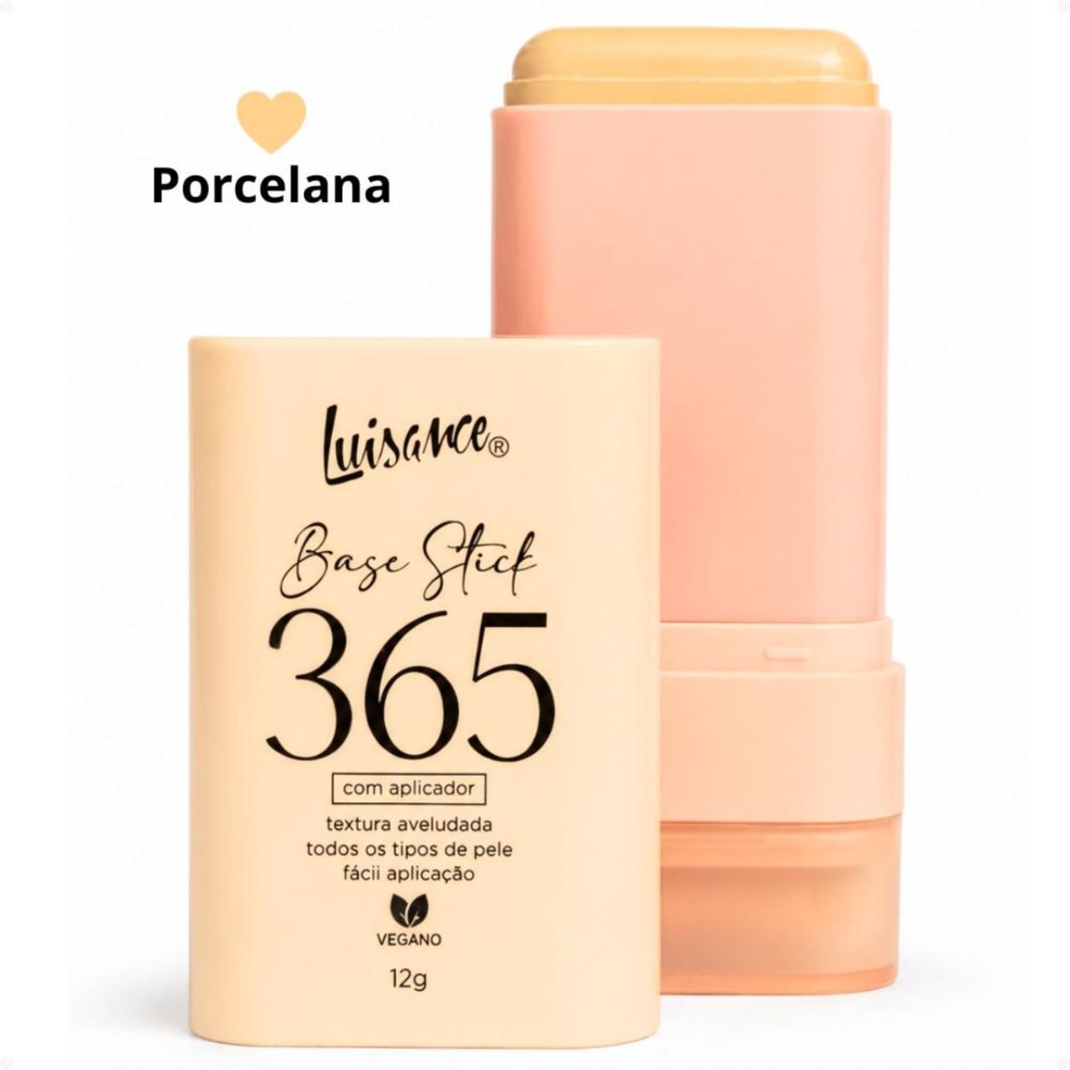 Base Stick Luisance 365 Com Aplicador 12g Porcelana