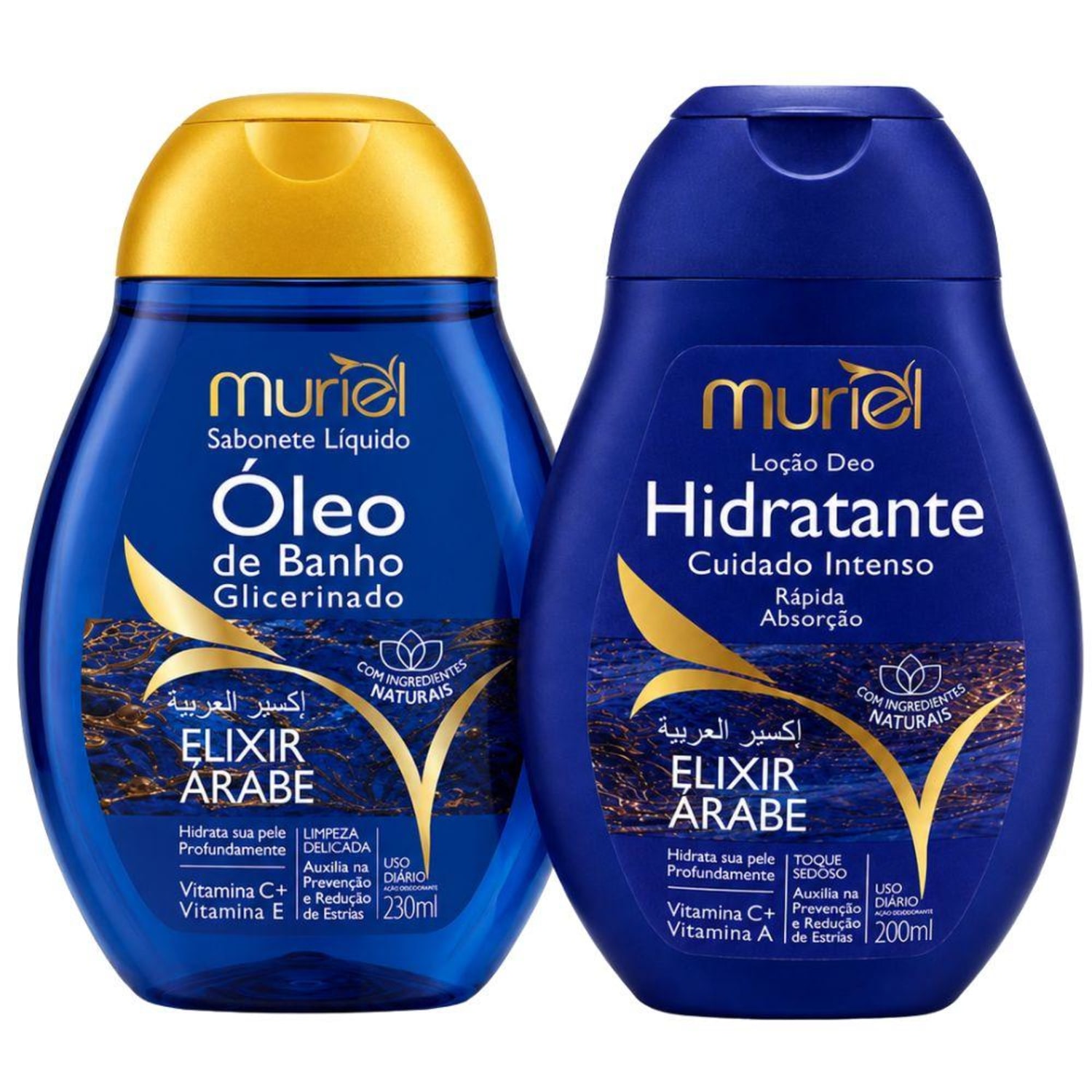 Kit Muriel Elixir Árabe: Óleo De Banho 230ml e Loção Deo Hidratante 200ml