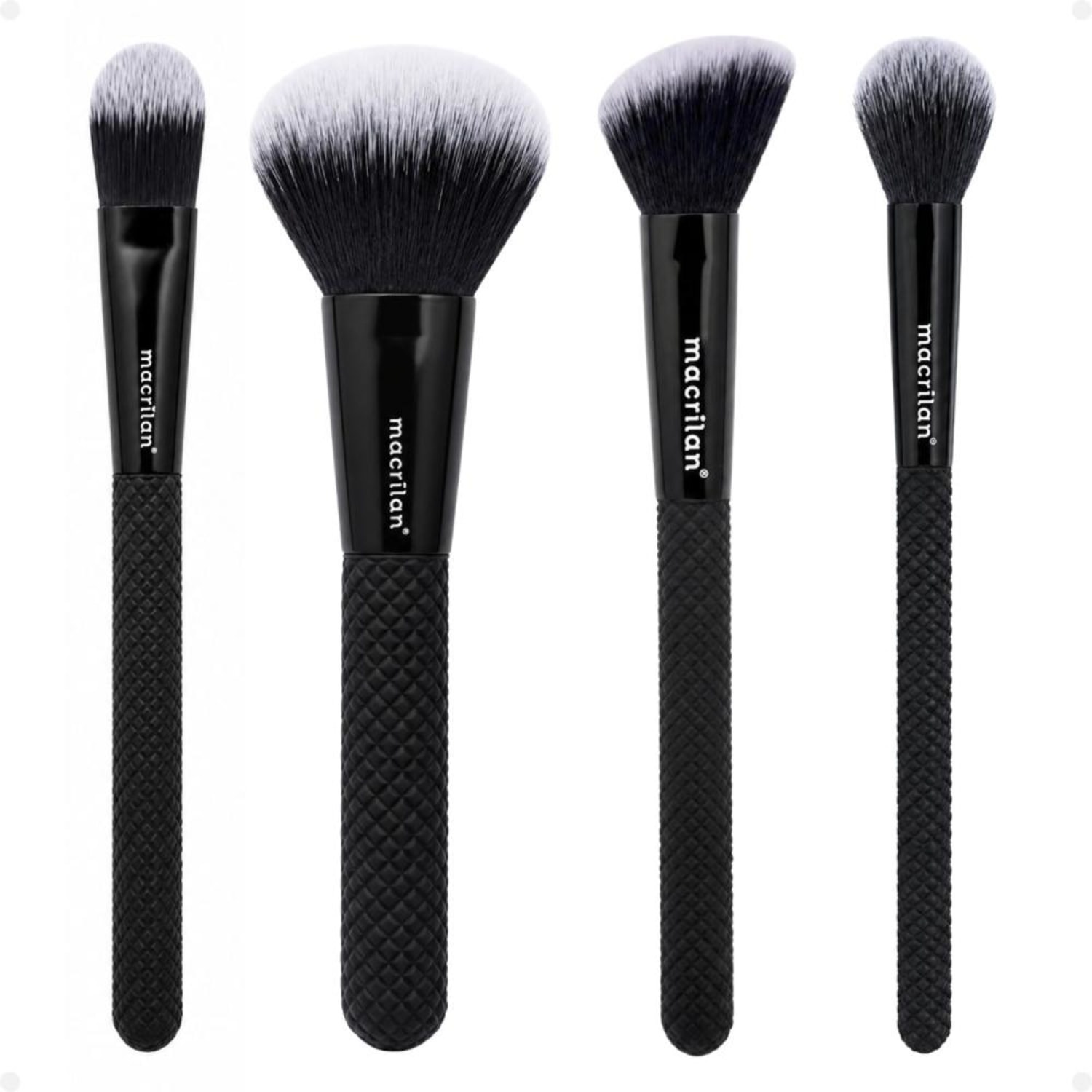 Kit de Pincéis Macrilan Noir Collection: N01, N02, N03 e N13