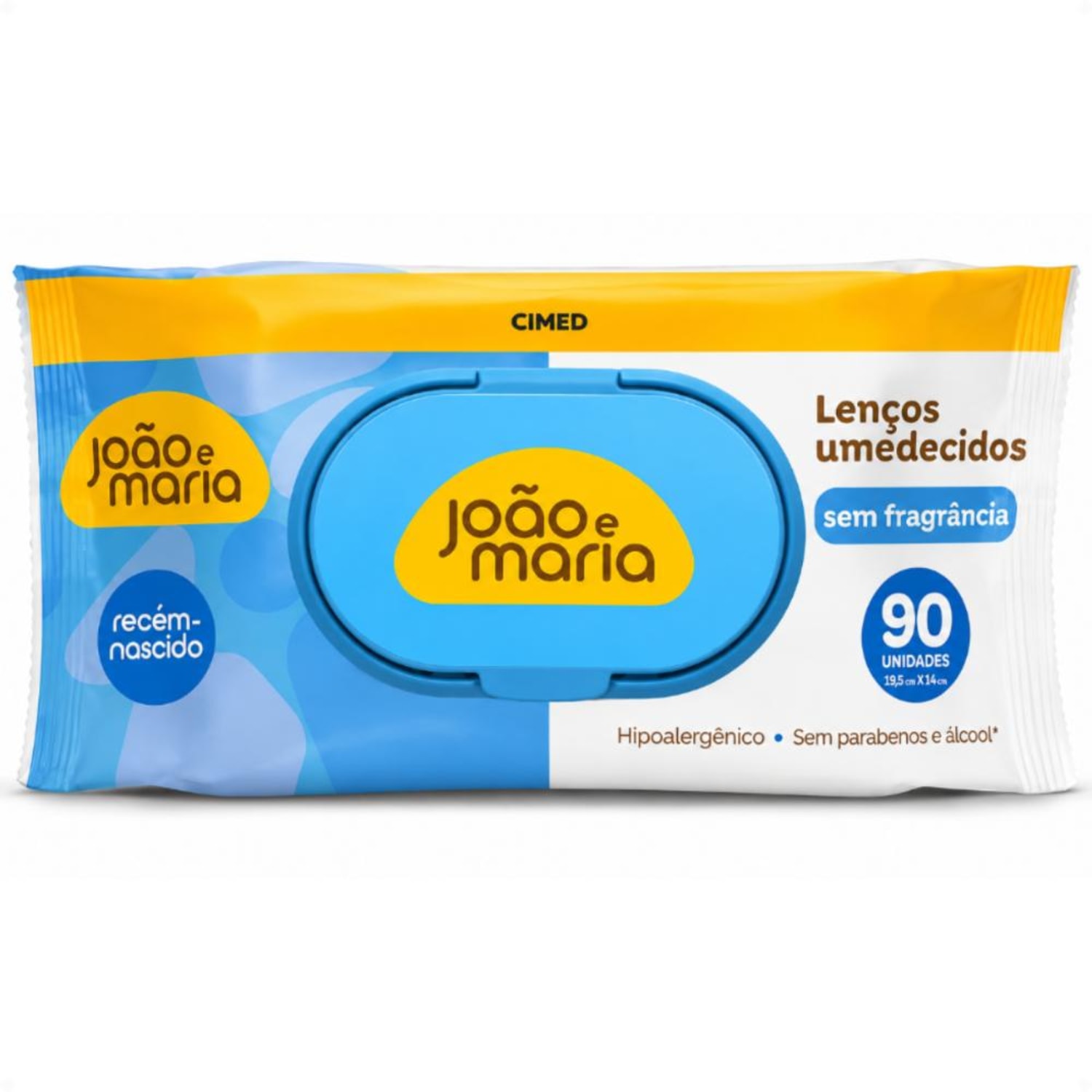 Lenços Umedecidos João e Maria Sem Fragrância 90 Unidades