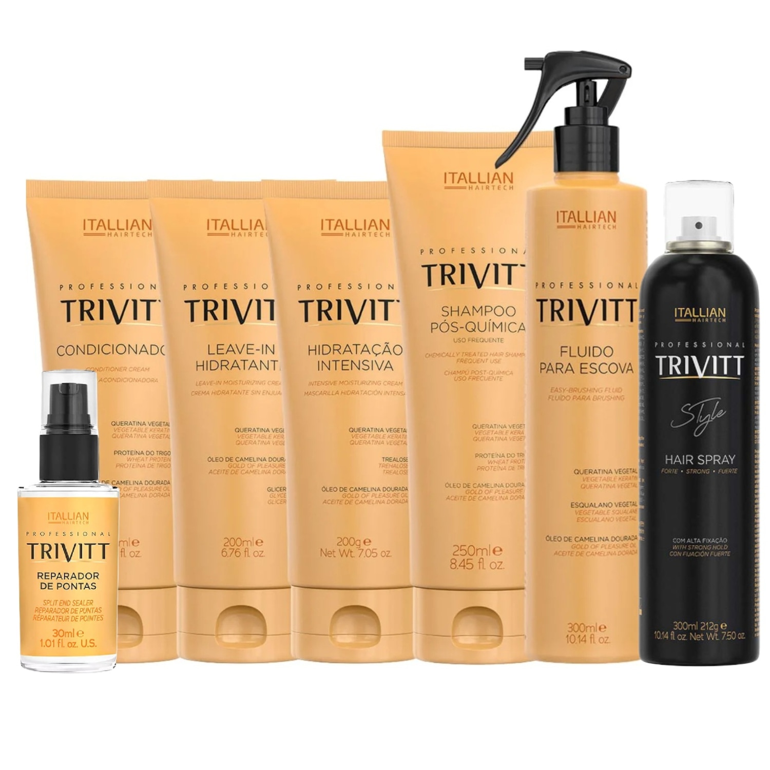 Kit Trivitt Profissional Tratamento Pós-Química Completo com Finalização – 7 Itens