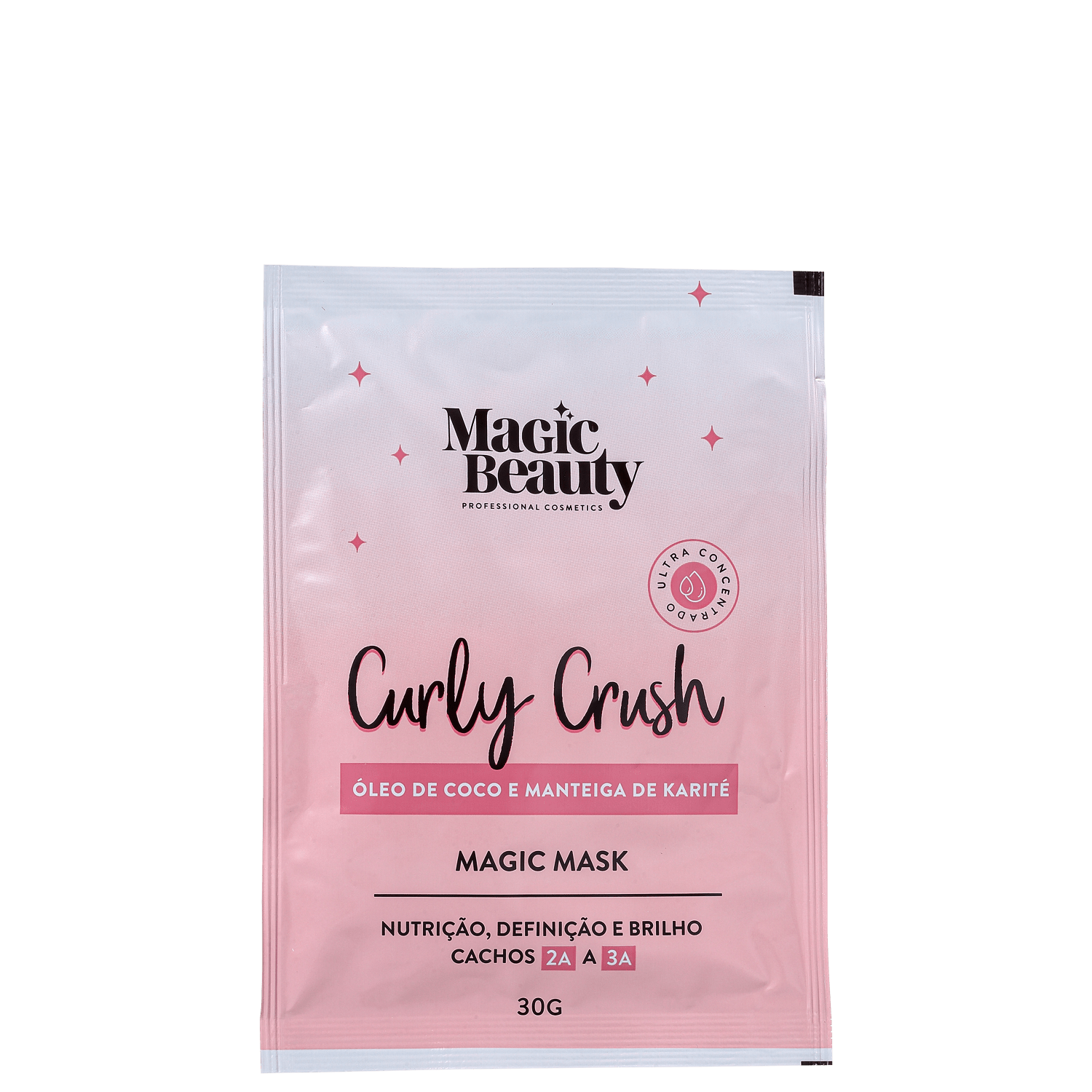 Magic Beauty Curly Crush 2A a 3A Sachê - Máscara de Nutrição 30g