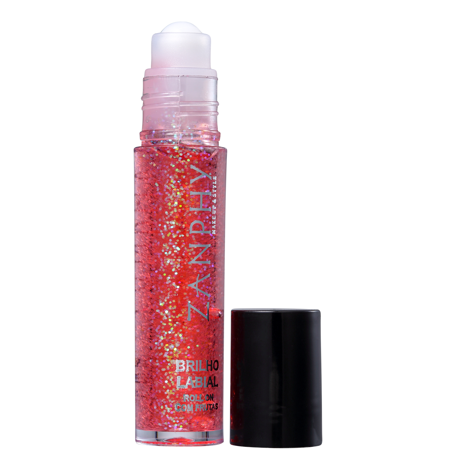 Zanphy Roll-On Morango com Glitter - Brilho Labial 6ml