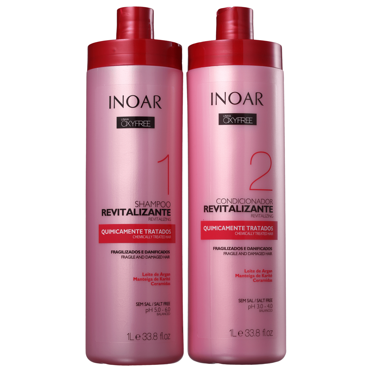 Kit Inoar Oxyfree Quimicamente Tratados Salon Duo (2 Produtos)