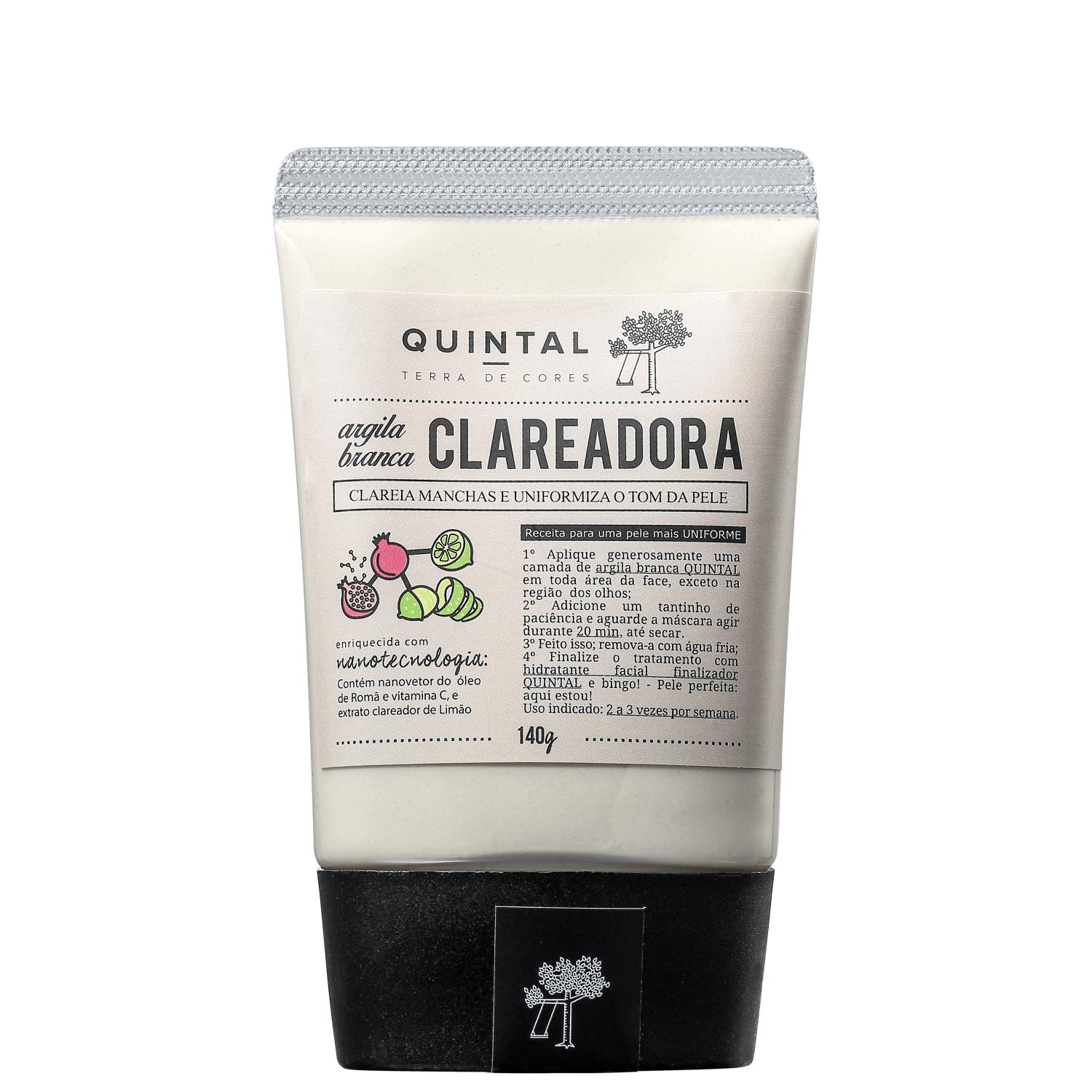 Quintal Argila Branca - Máscara Uniformizadora 140g