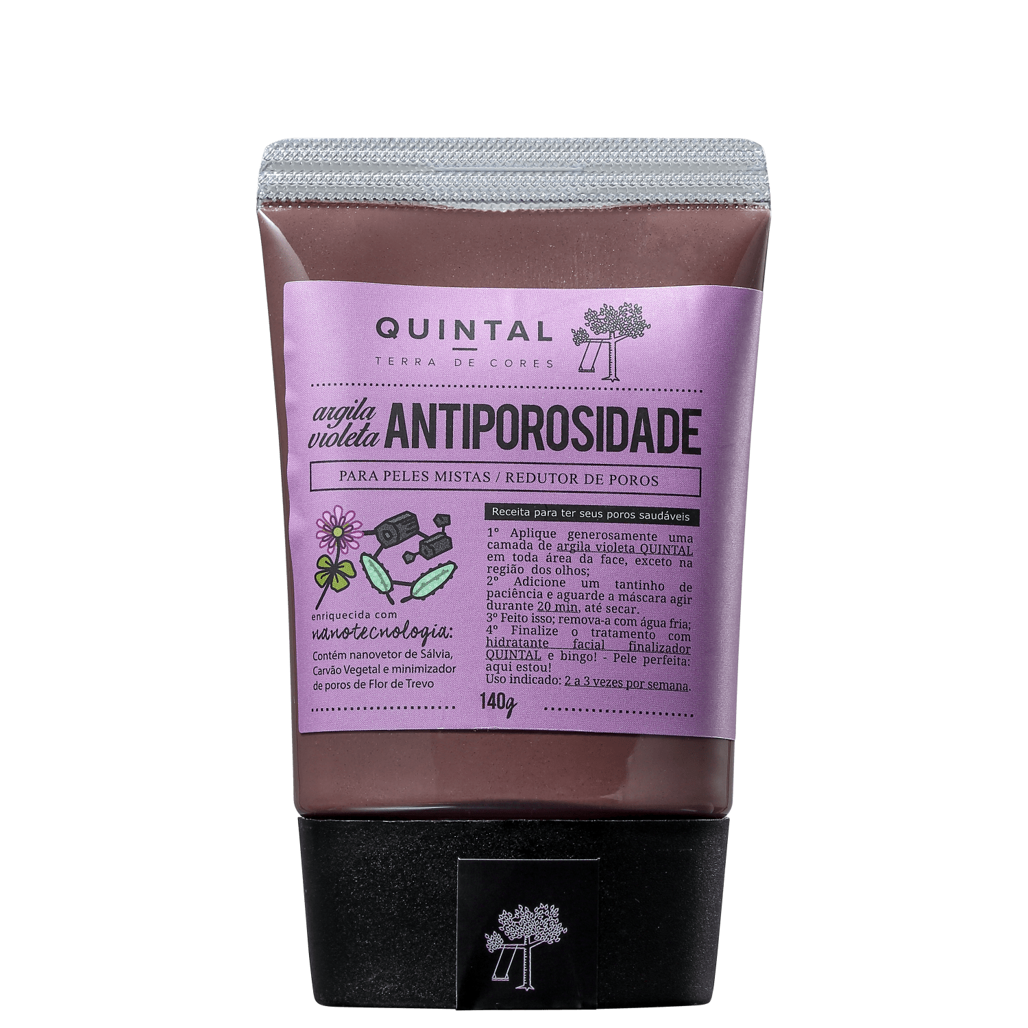 Quintal Argila Violeta Antiporosidade - Máscara Facial 140g