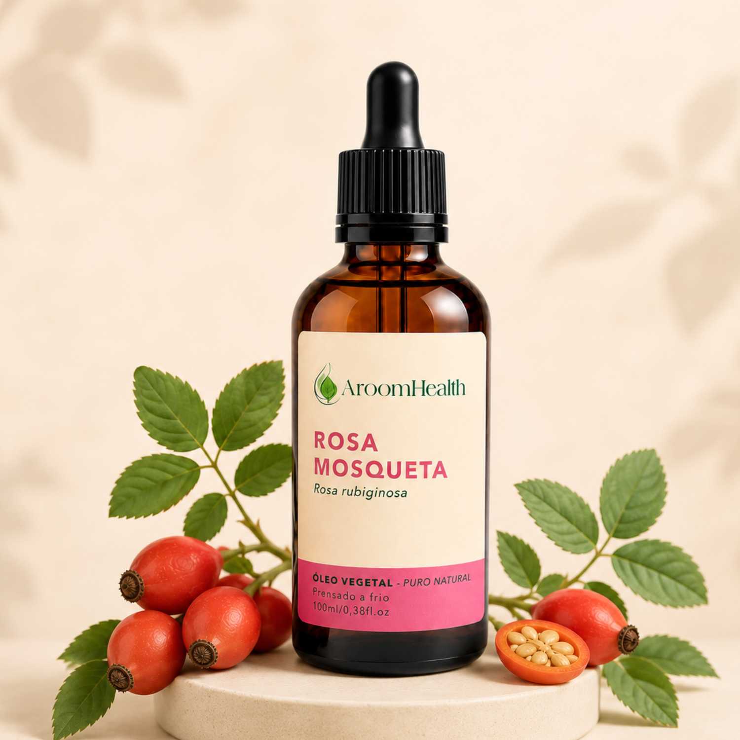 Óleo vegetal puro natural de Rosa mosqueta rubiginosa 100ml