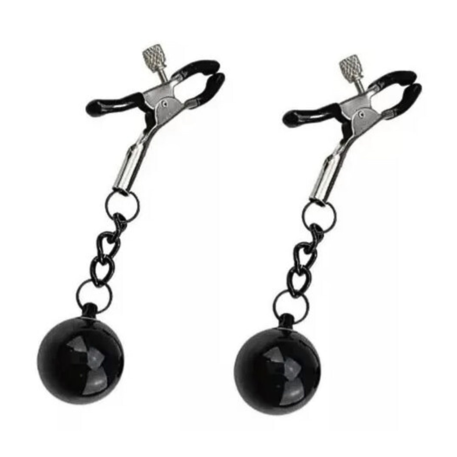 Sexy Import Bolas de Ferro 7cm x 2cm - Grampos para Seios em Metal (2 Unidades)