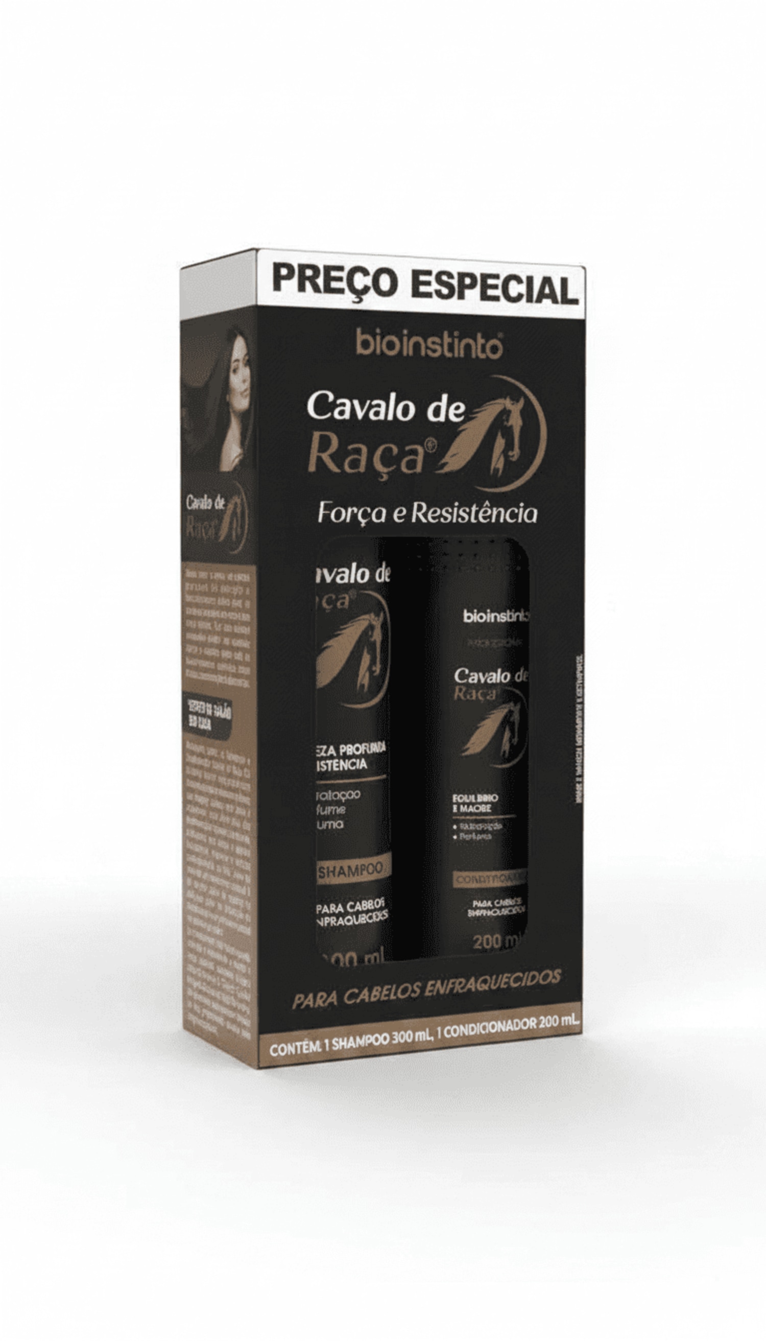 KIT CAPILAR CAVALO DE RAÇA SHAMPOO E CONDICIONADOR - BIO INSTINTO