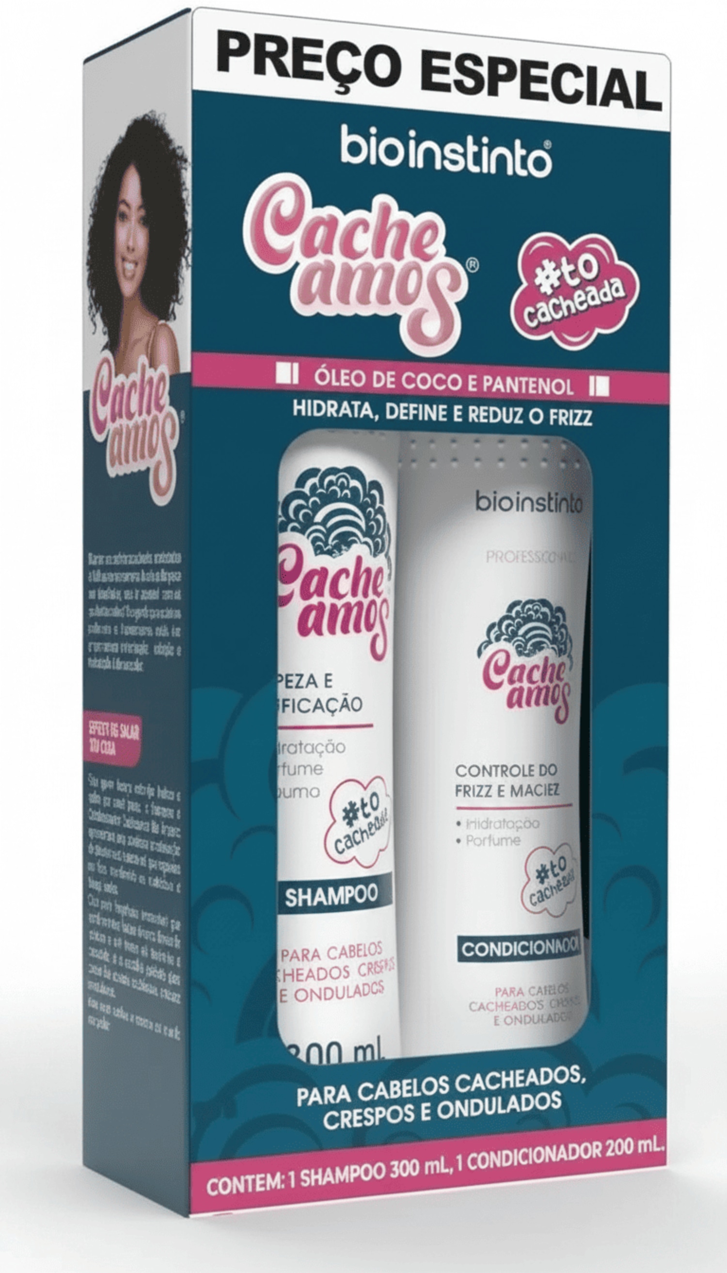 KIT CAPILAR CACHEAMOS SHAMPOO E CONDICIONADOR - BIO INSTINTO