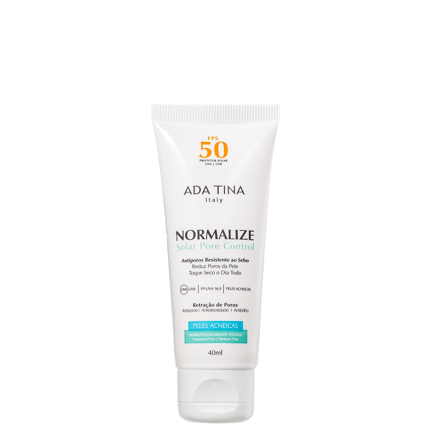 Ada Tina Normalize Solar Pore Control FPS 50 - Protetor Solar 40ml