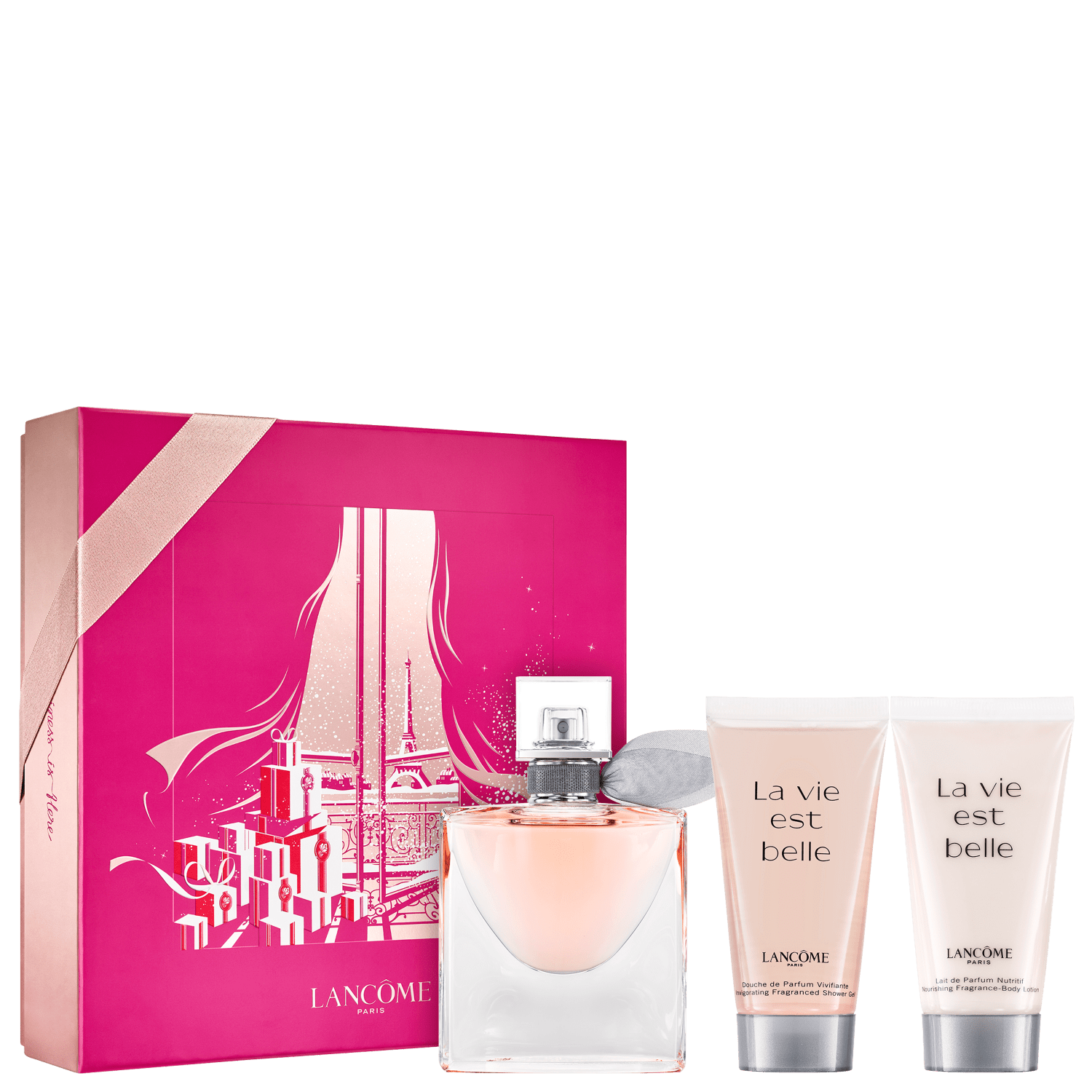 Conjunto La Vie Est Belle Lancôme Feminino - Eau de Parfum 50ml + Gels de Banho 50ml + Loção Hidratante 50ml