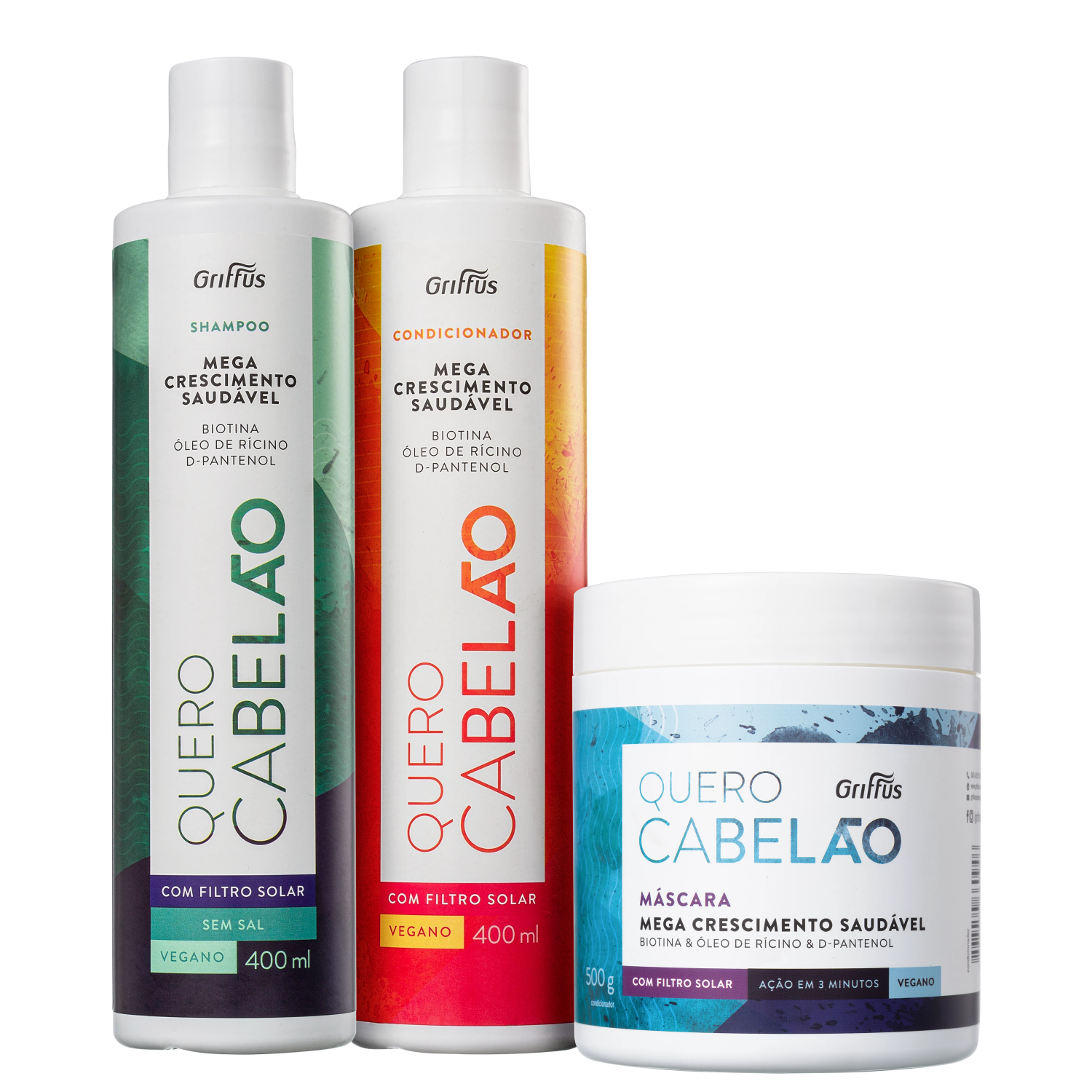 Kit Griffus Quero Cabelão Intense (3 Produtos)