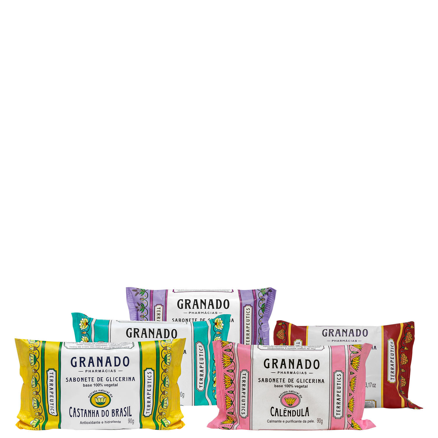 Kit Granado Terrapeutics Variados - Sabonete em Barra 5x90g