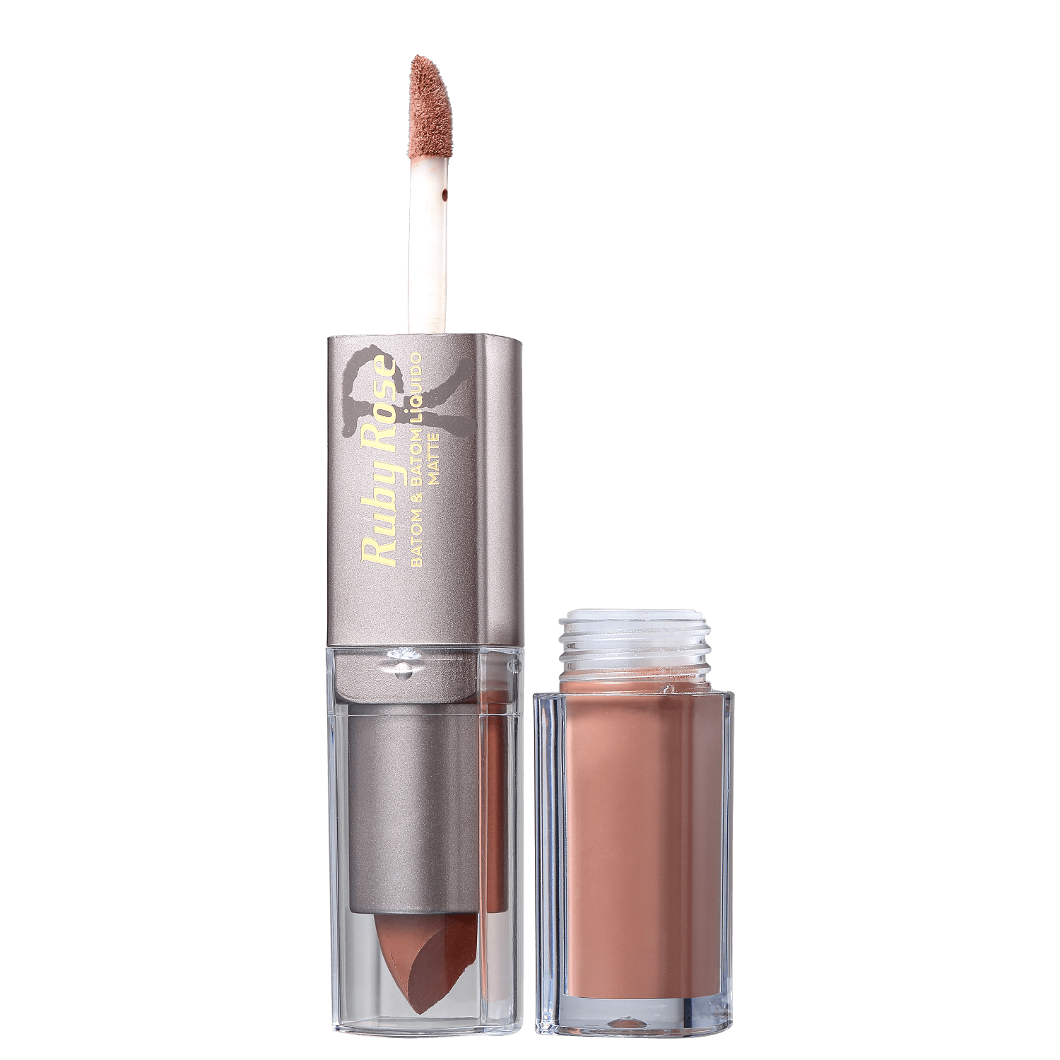 Ruby Rose Duo Semi-Matte 056 Nude Chocolate - Batom 6,6g