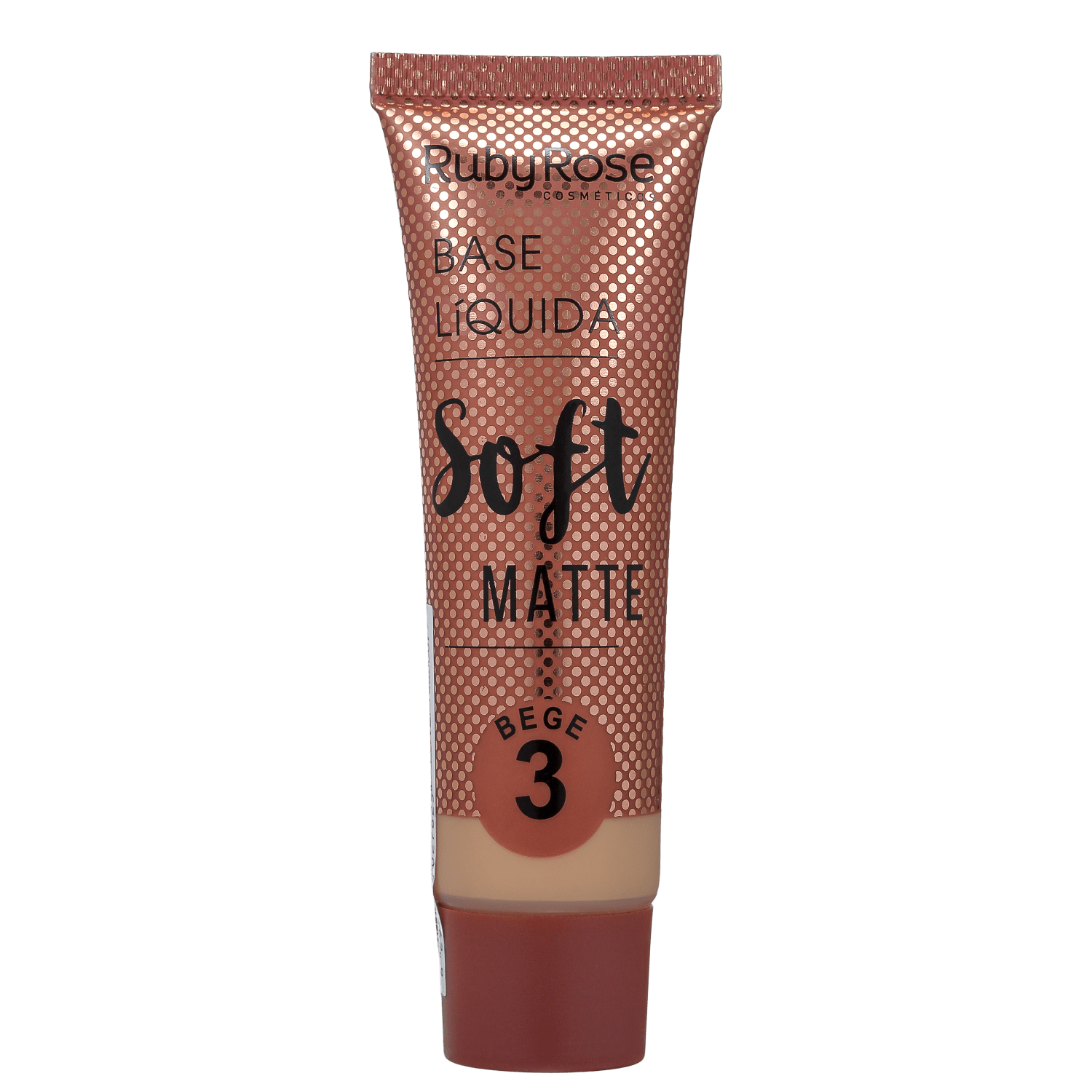 Ruby Rose Soft Matte 3 Bege - Base Líquida 29ml