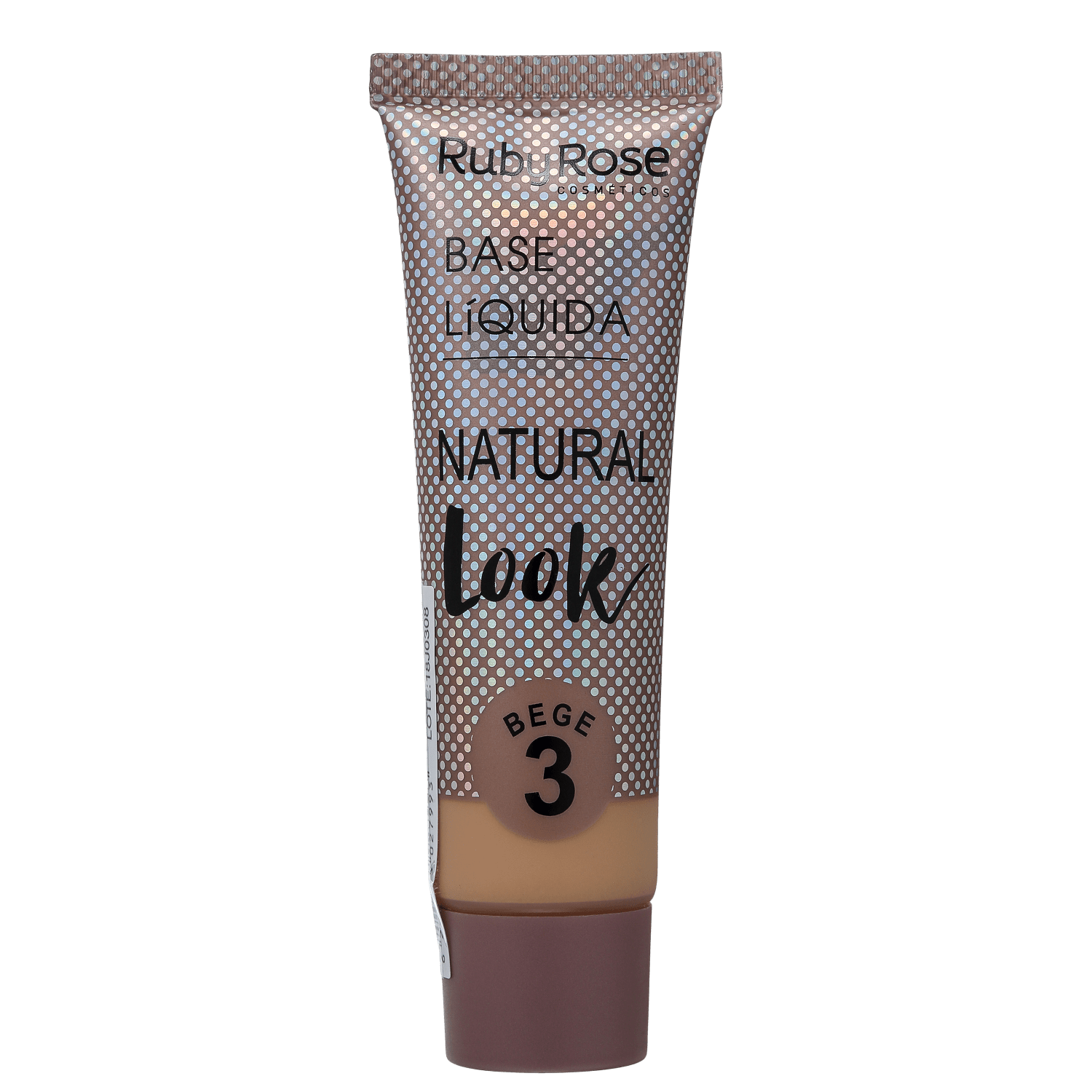 Ruby Rose Natural Look Bege 3 - Base Líquida 29ml