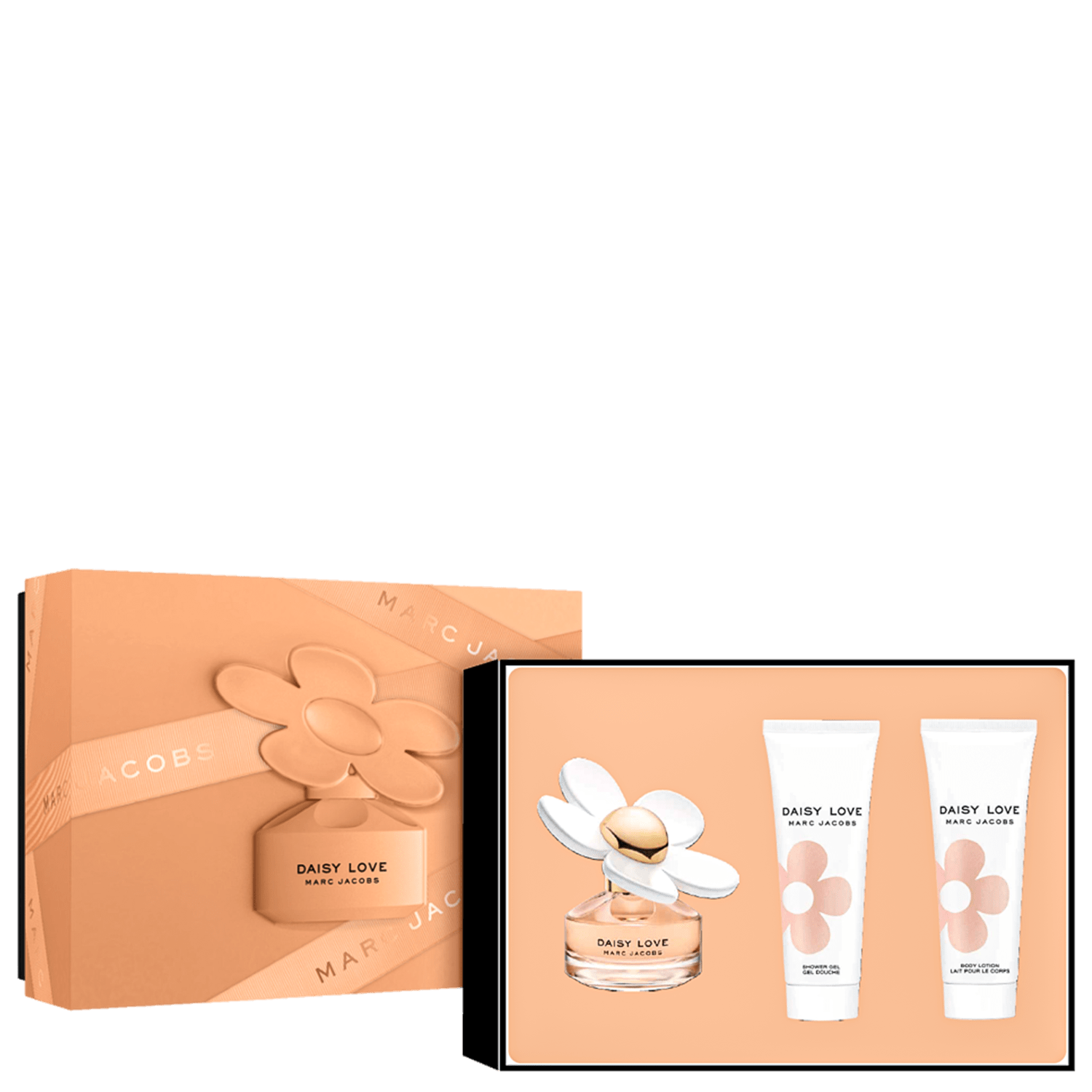 Conjunto Daisy Love Marc Jacobs Feminino - Eau de Toilette 50ml + Loção Corporal 75ml + Gel de Banho 75ml