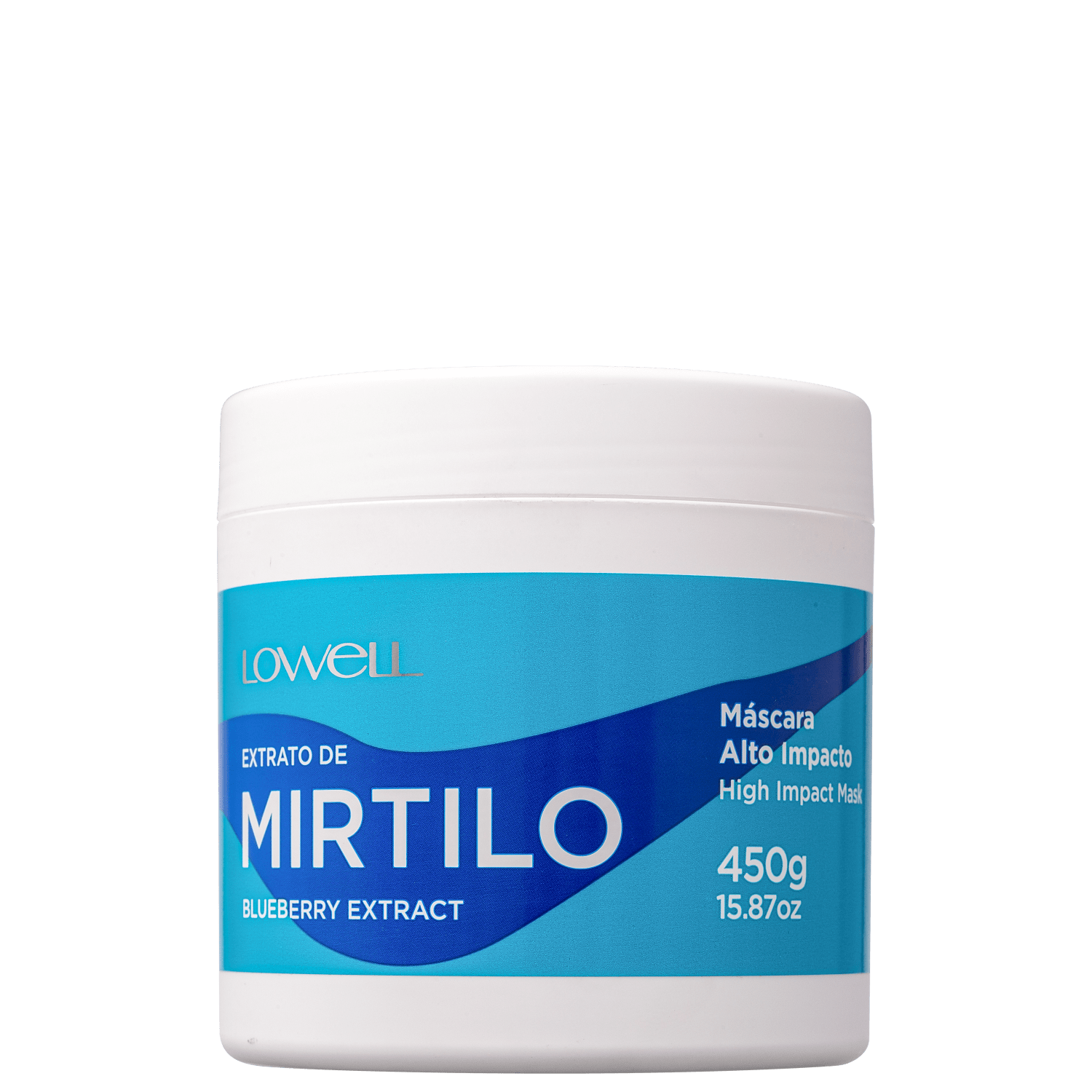 Lowell Extrato de Mirtilo Alto Impacto - Máscara Capilar 450g