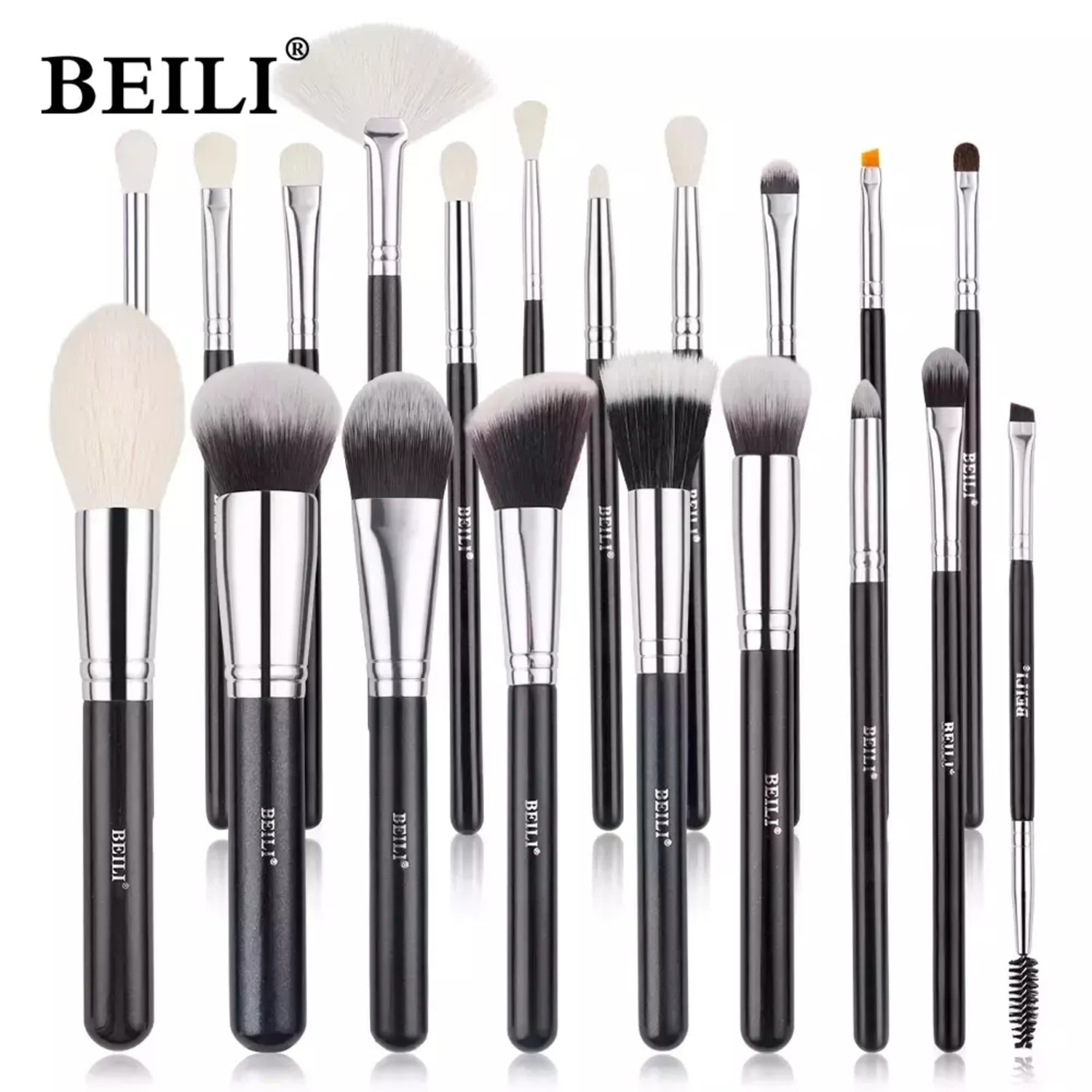 KIT Pincéis de Maquiagem Profissional BEILI Blush e Sombra B-20PCS