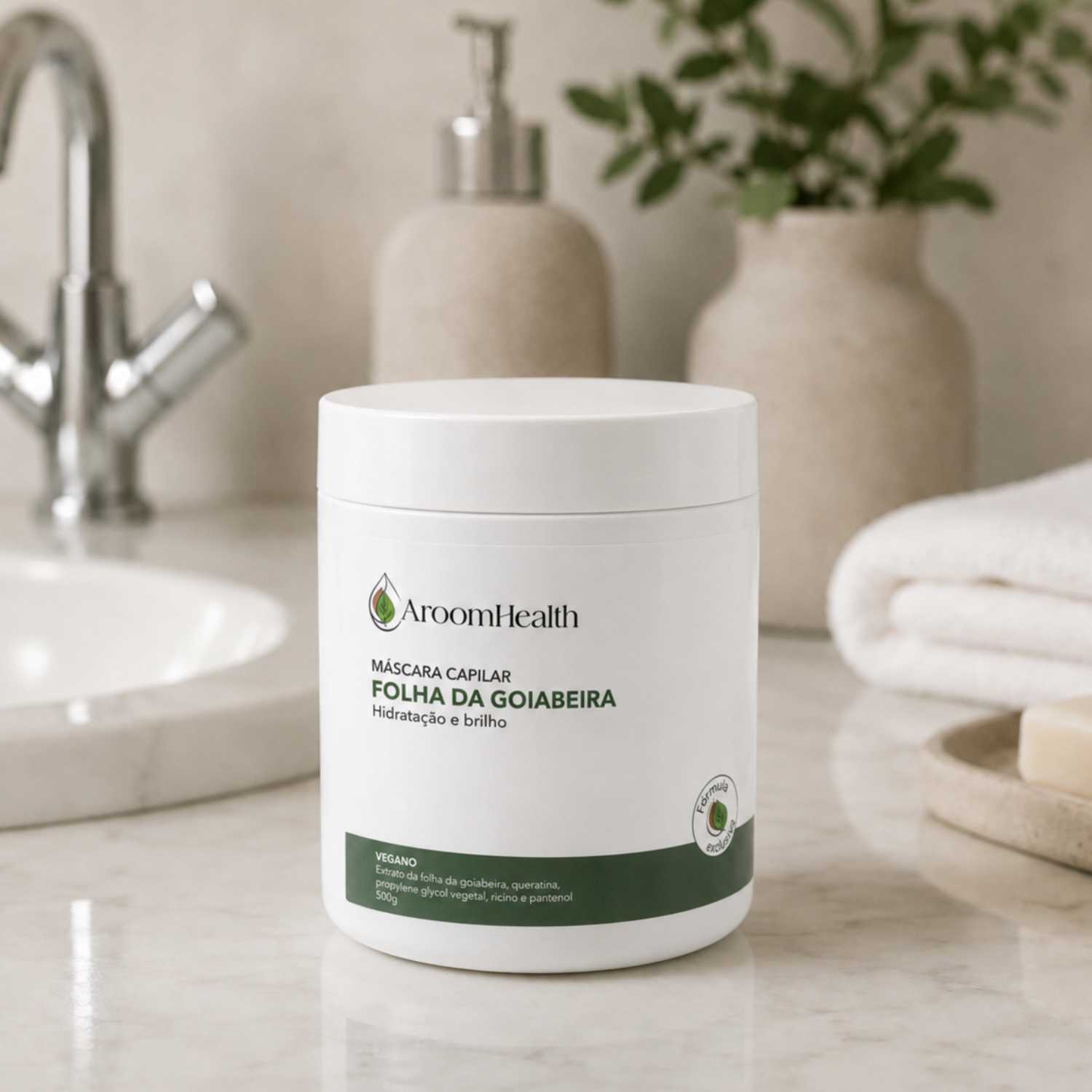 Máscara Capilar Folha da Goiabeira Vegana 500 g – Fórmula Exclusiva