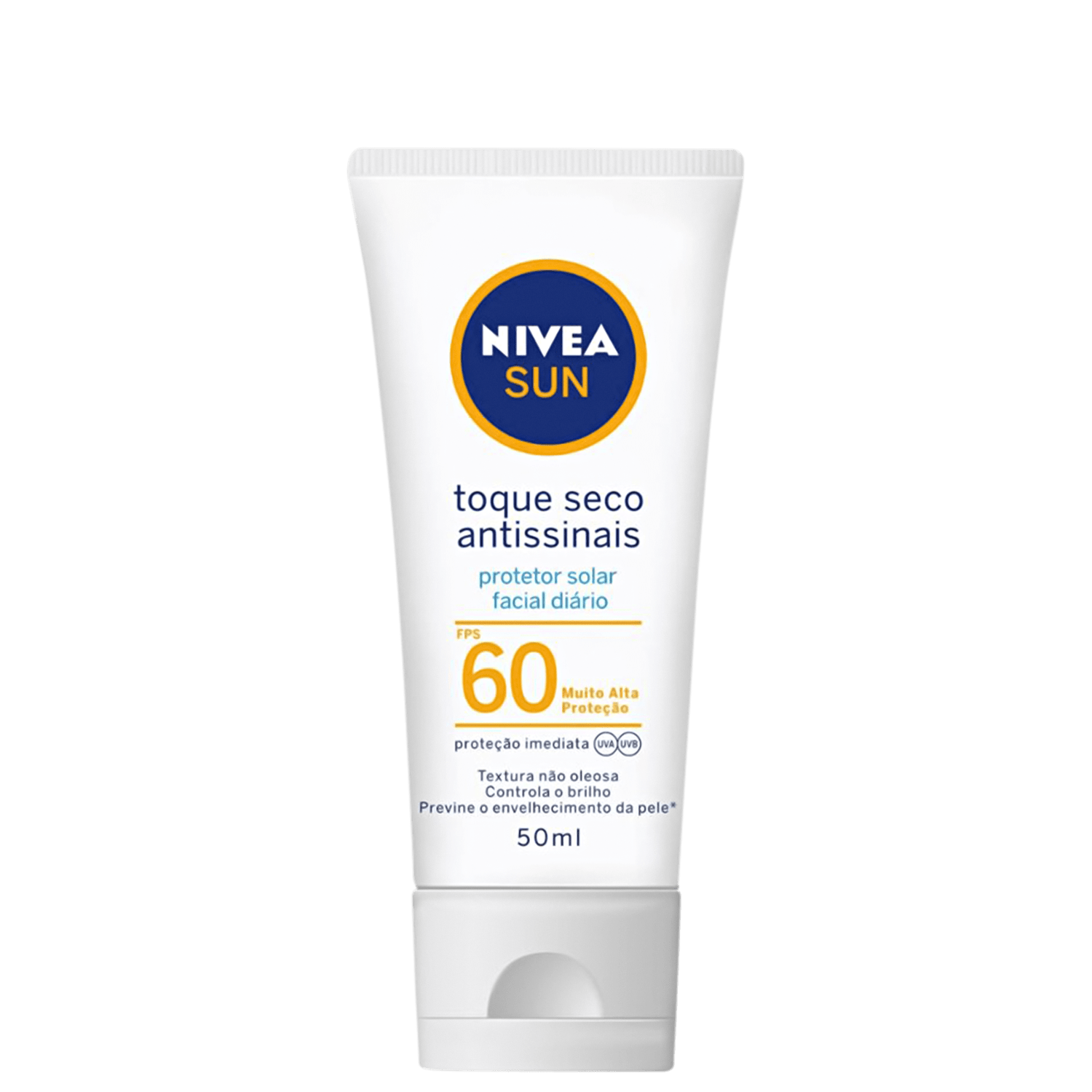 NIVEA SUN Toque Seco Antissinais FPS 60 - Protetor Solar Facial 50ml