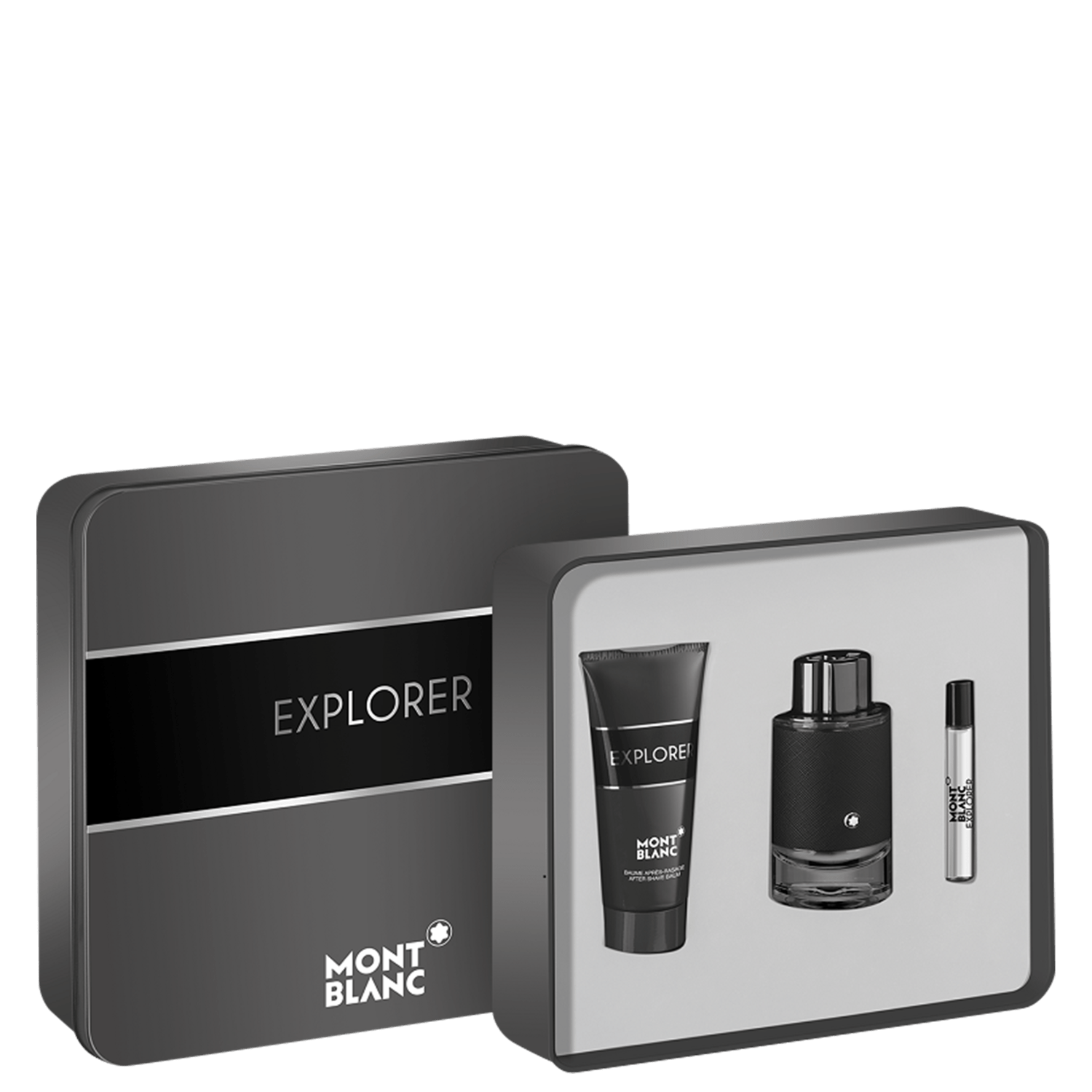 Conjunto Explorer Montblanc Masculino - Eau de Parfum 100ml + Pós-Barba 100ml + Travel Size 7,5ml 