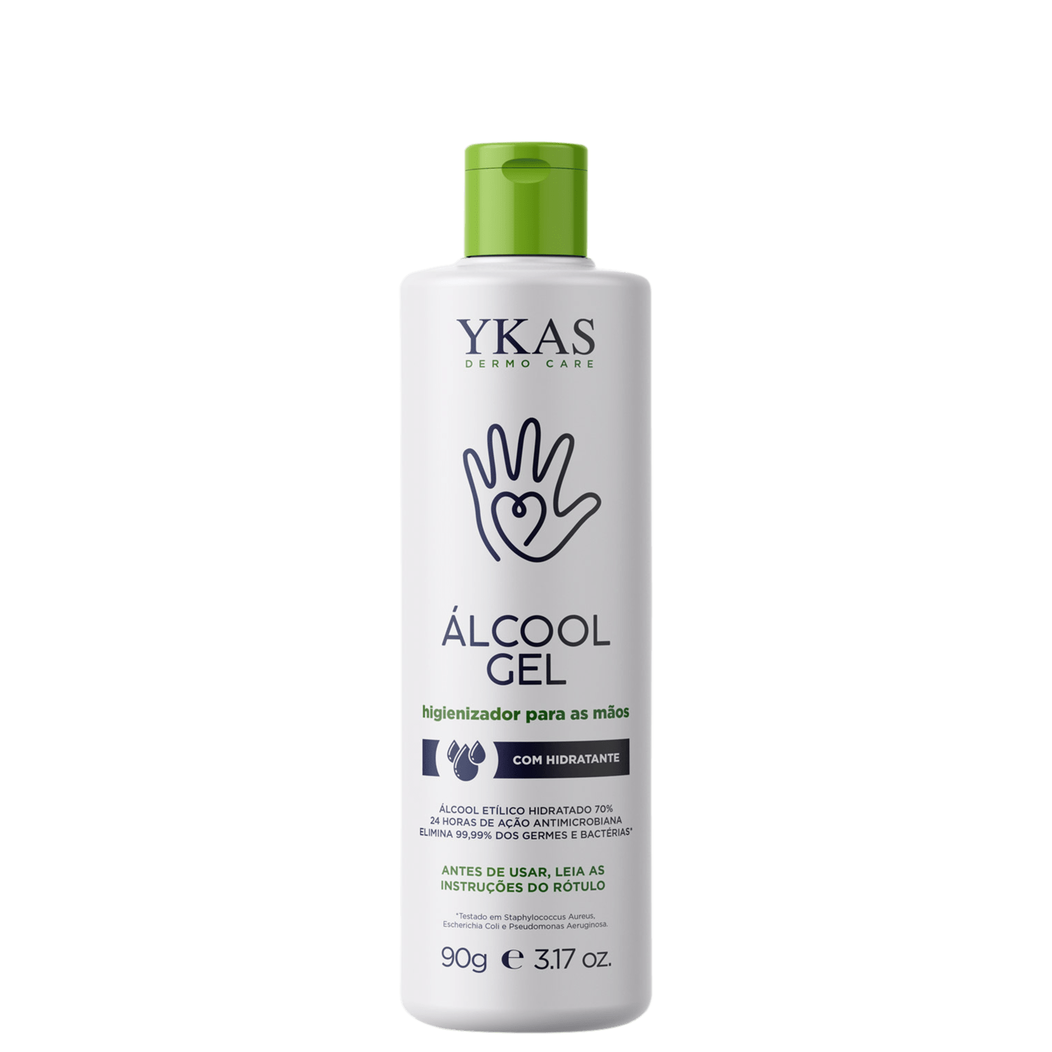 Ykas Hidratante Álcool Gel 70% - Gel Antisséptico 90g