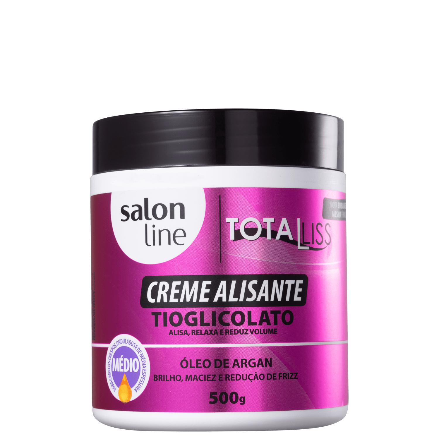 Salon Line Argan Oil Médio - Creme Alisante 500g