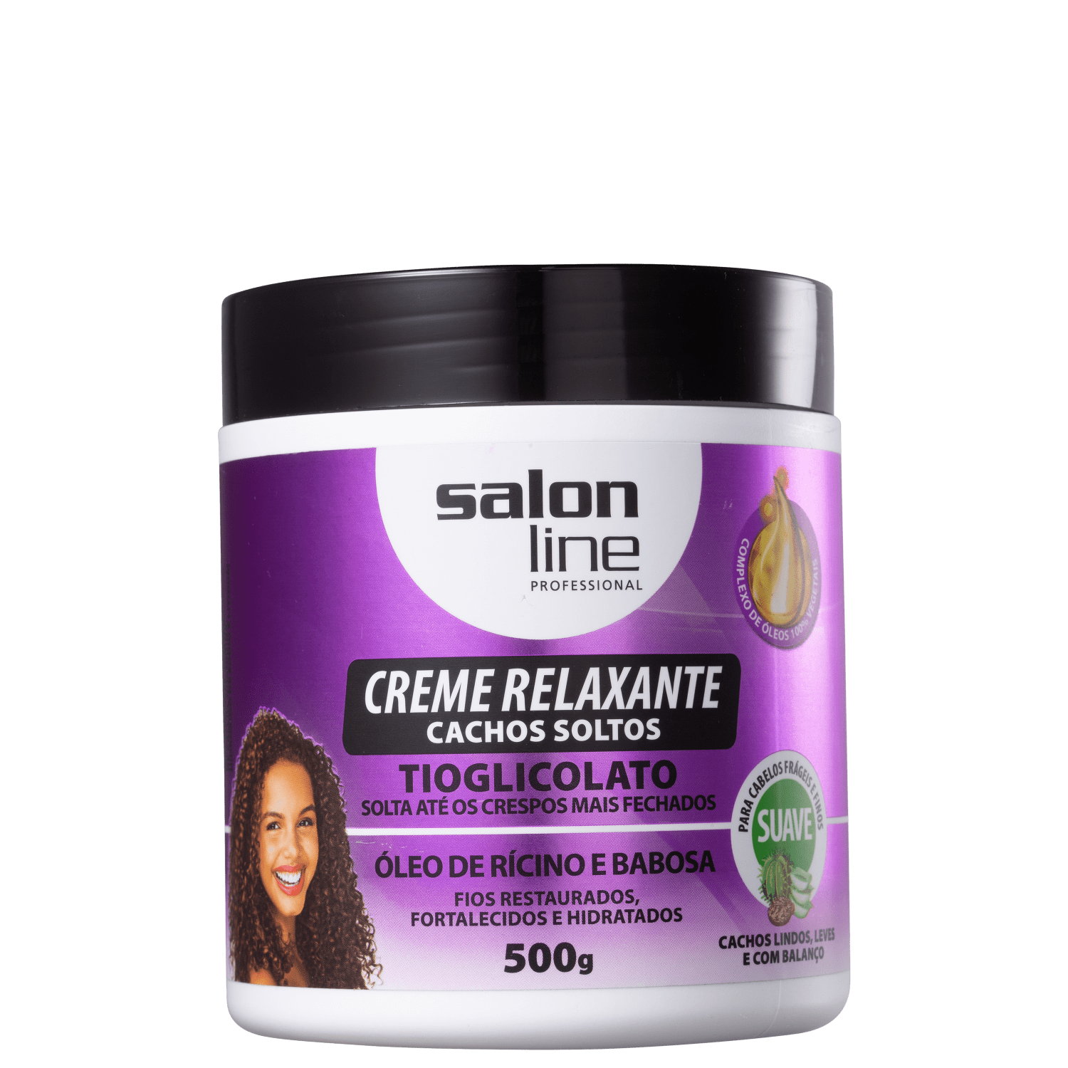 Salon Line Tioglicolato Óleo de Rícino e Babosa Suave - Creme Relaxante 500g