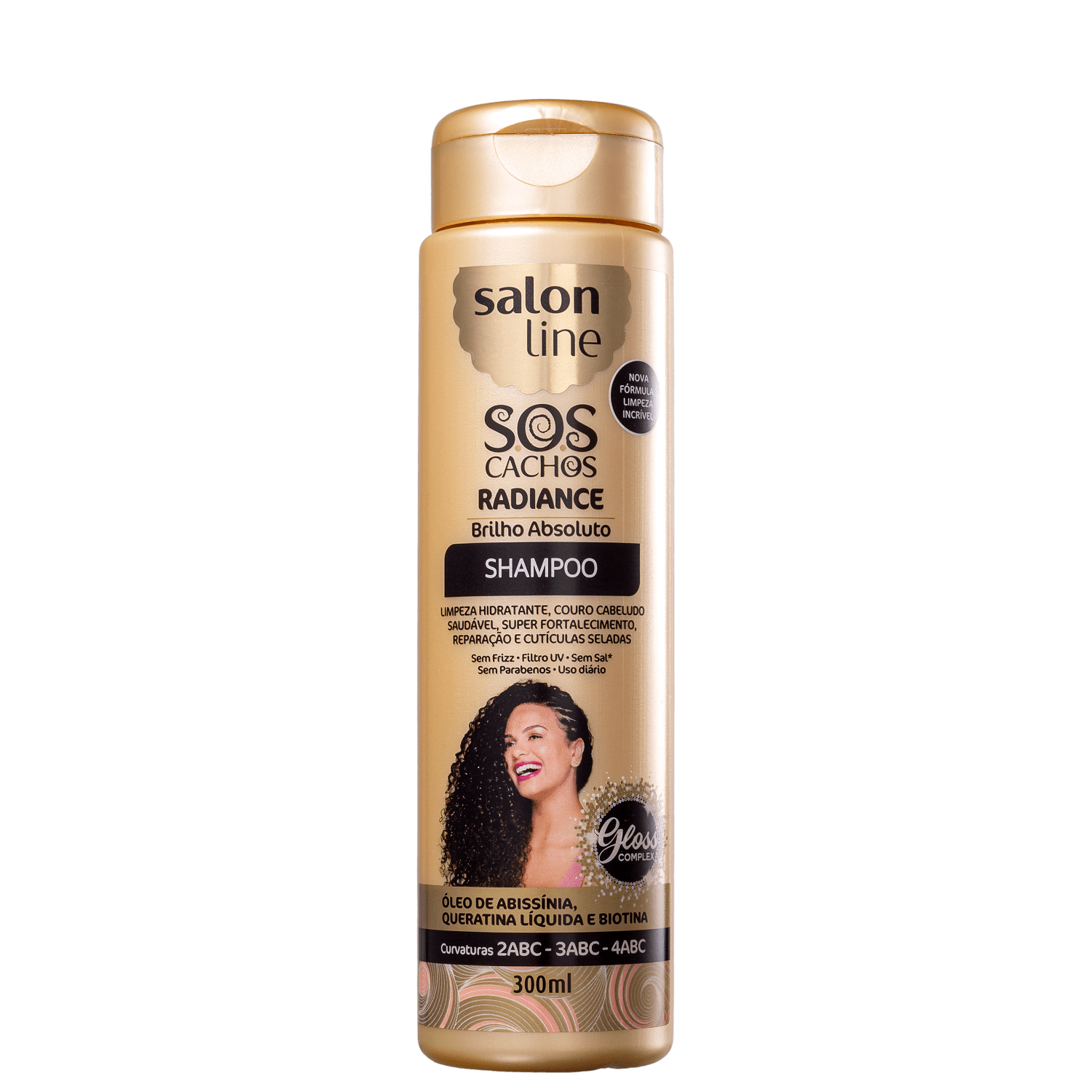Salon Line S.O.S Cachos Radiance Brilho Absoluto - Shampoo 300ml