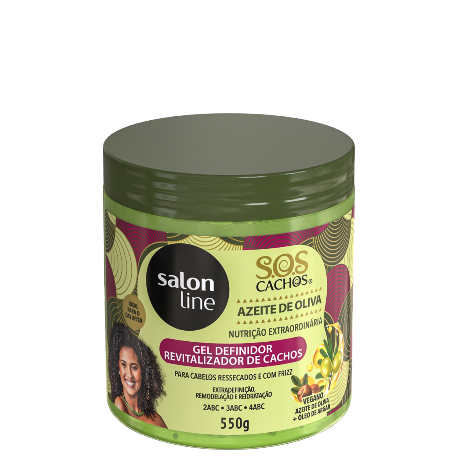 Salon Line S.O.S Cachos Azeite de Oliva Definidor - Gel Ativador de Cachos 550g