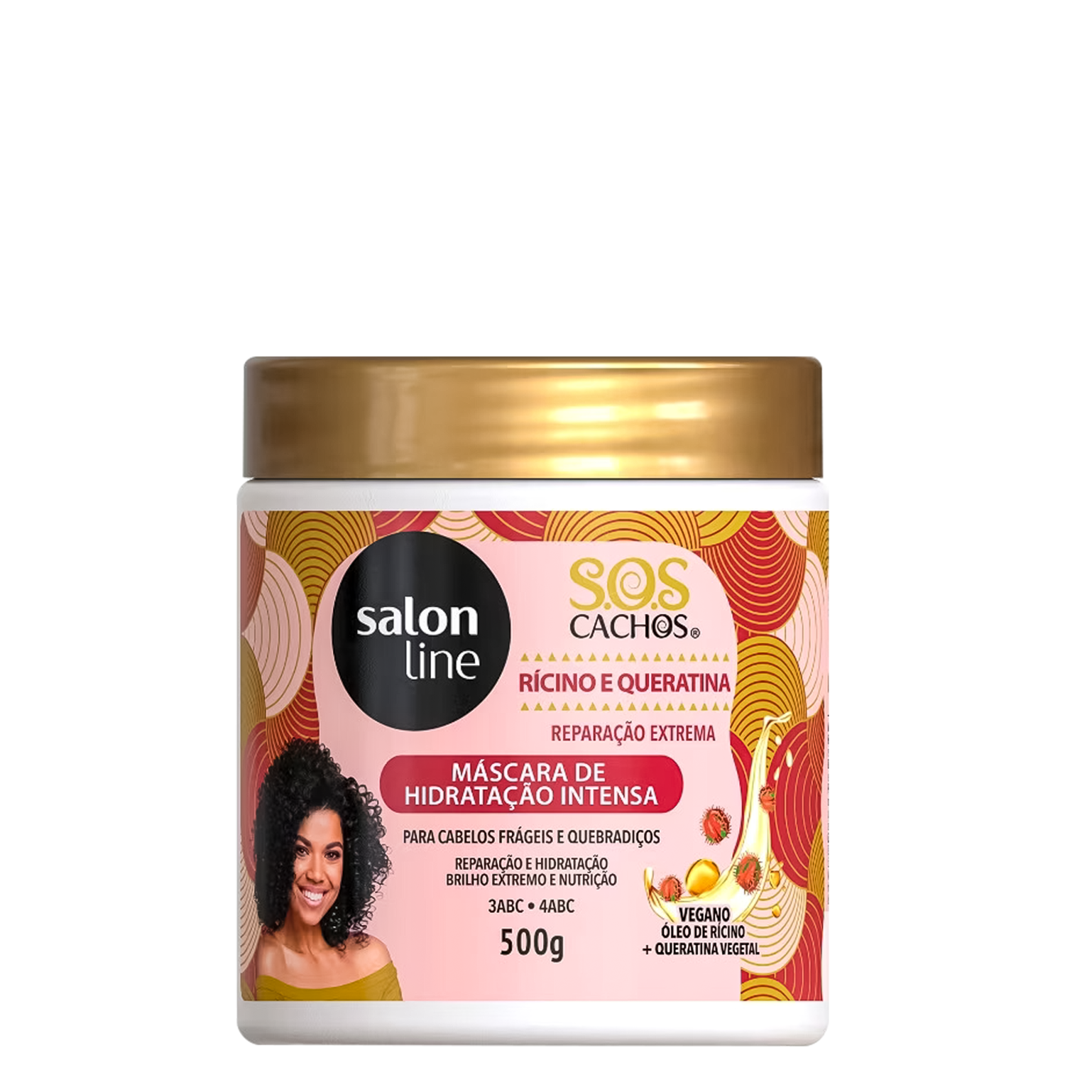 Salon Line S.O.S Cachos Rícino e Queratina - Máscara Capilar 500g