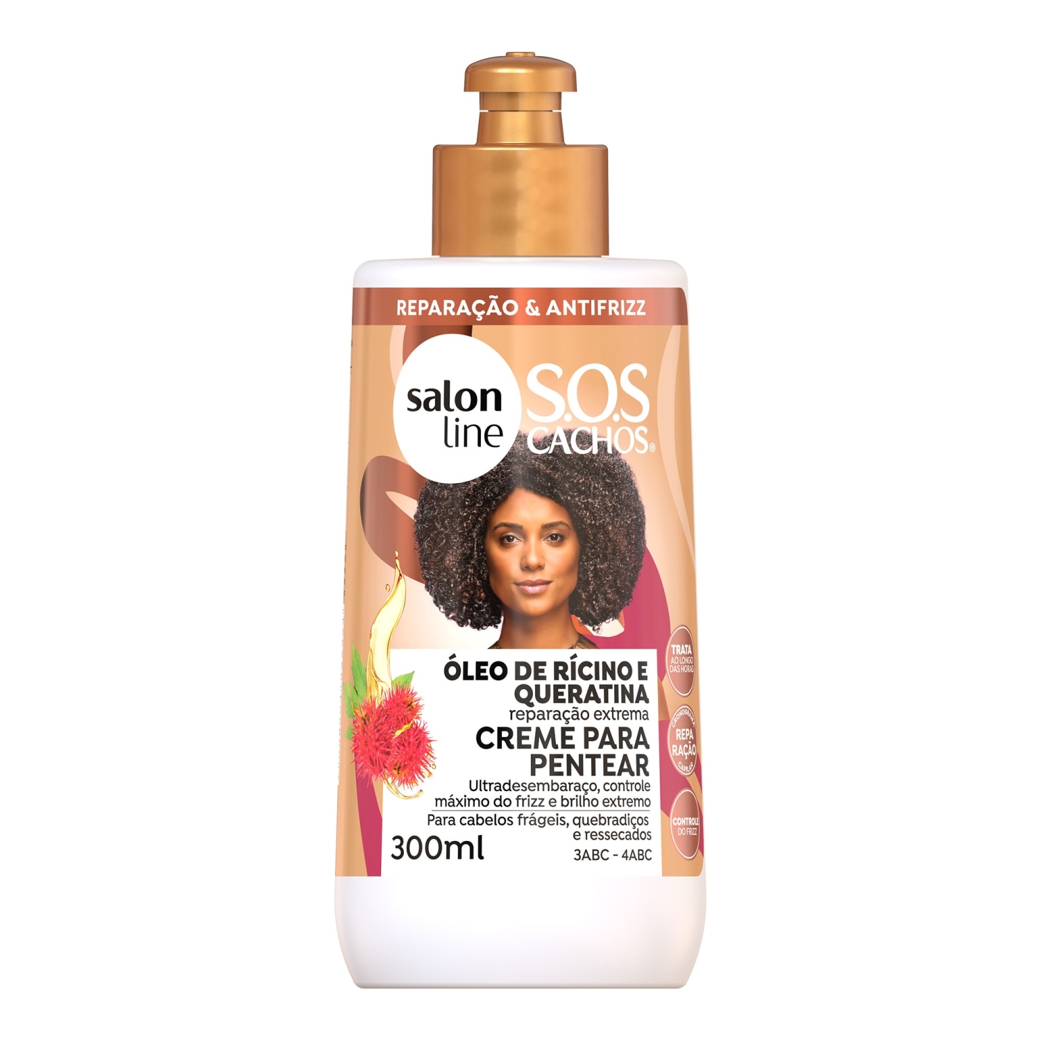 Salon Line S.O.S Cachos Rícino e Queratina - Creme de Pentear 300ml