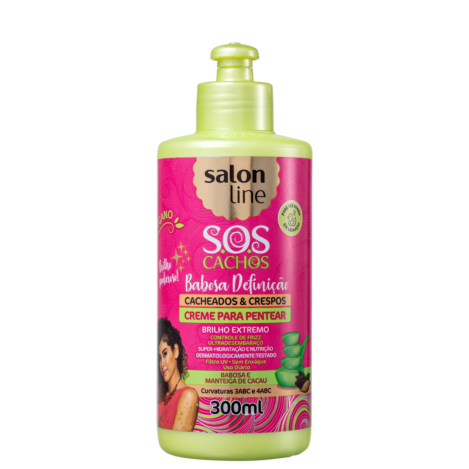 Salon Line S.O.S Cachos Babosa Cacheados & Crespos - Creme de Pentear 300ml