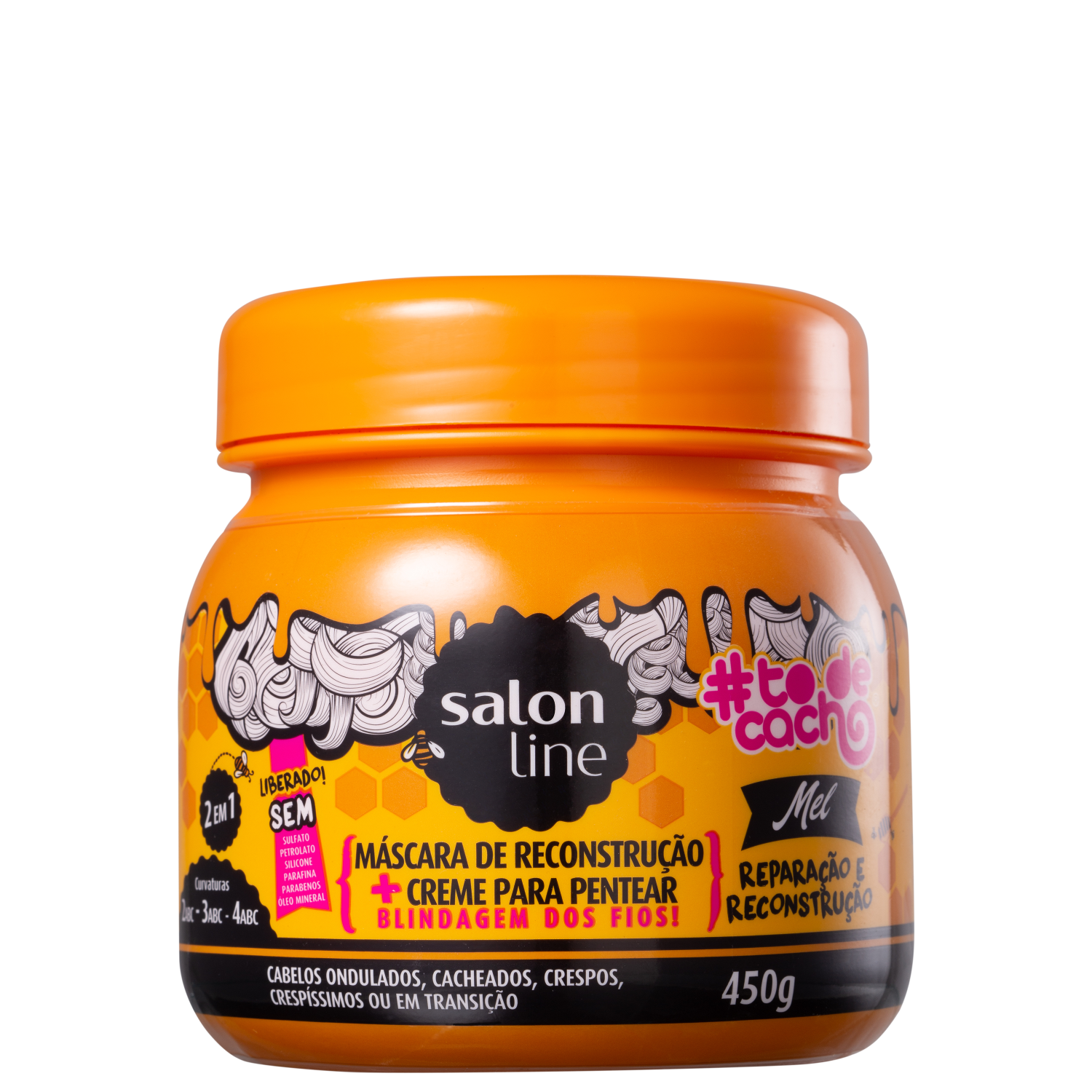 Salon Line #Todecacho Mel 2em1 - Máscara Multifuncional 450g
