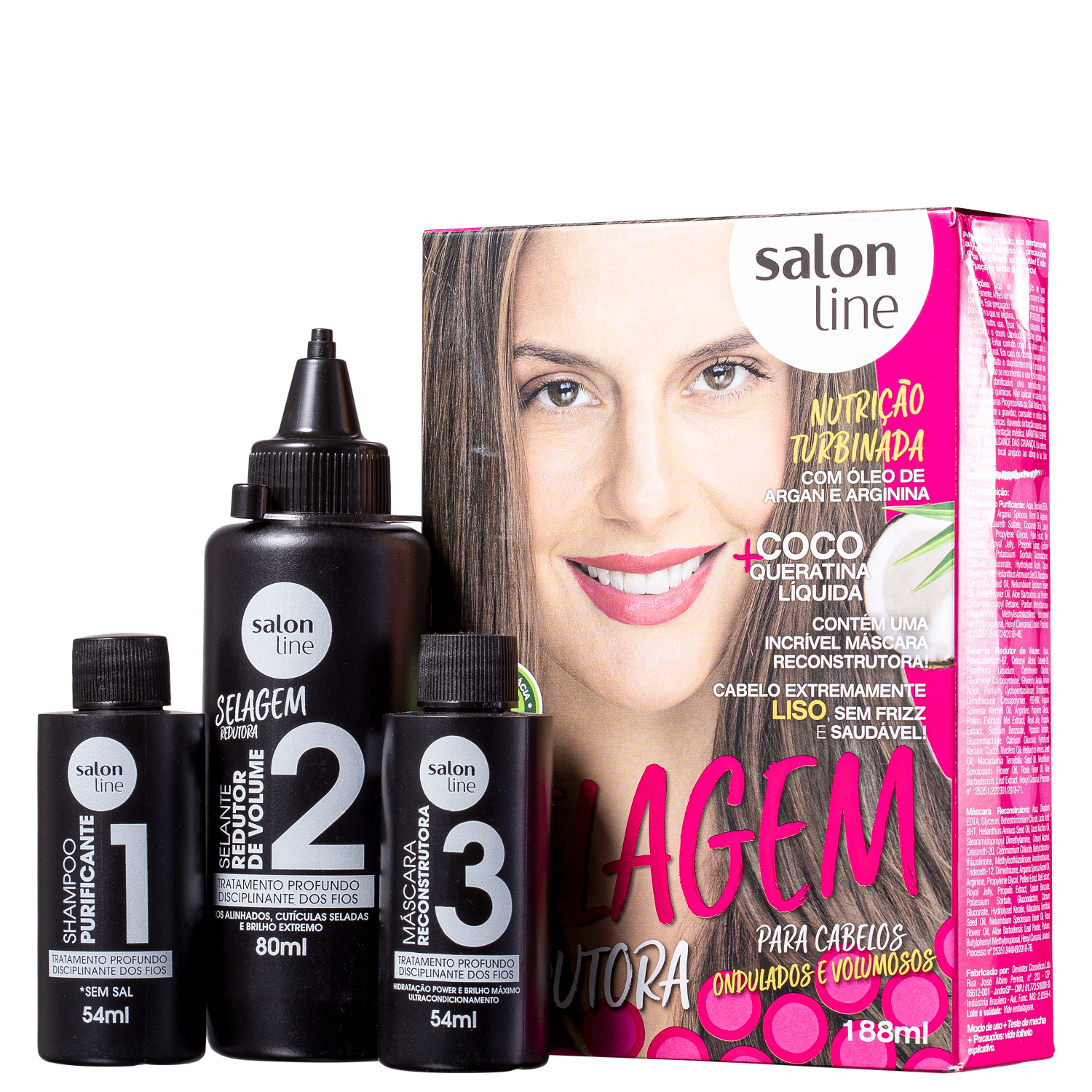 Kit Salon Line Selagem Redutora Ondulados (3 Produtos)