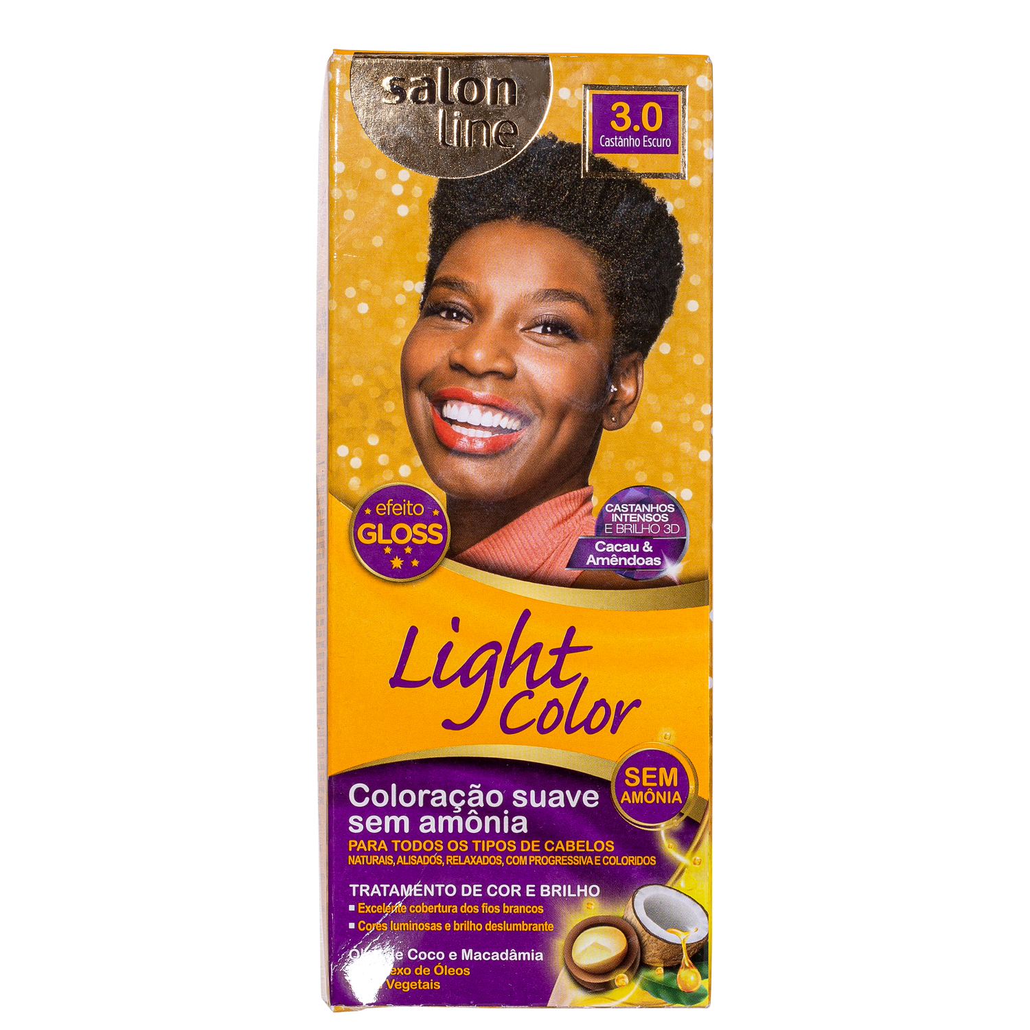 Kit Salon Line Light Color 3.0 Castanho Escuro - Tonalizante