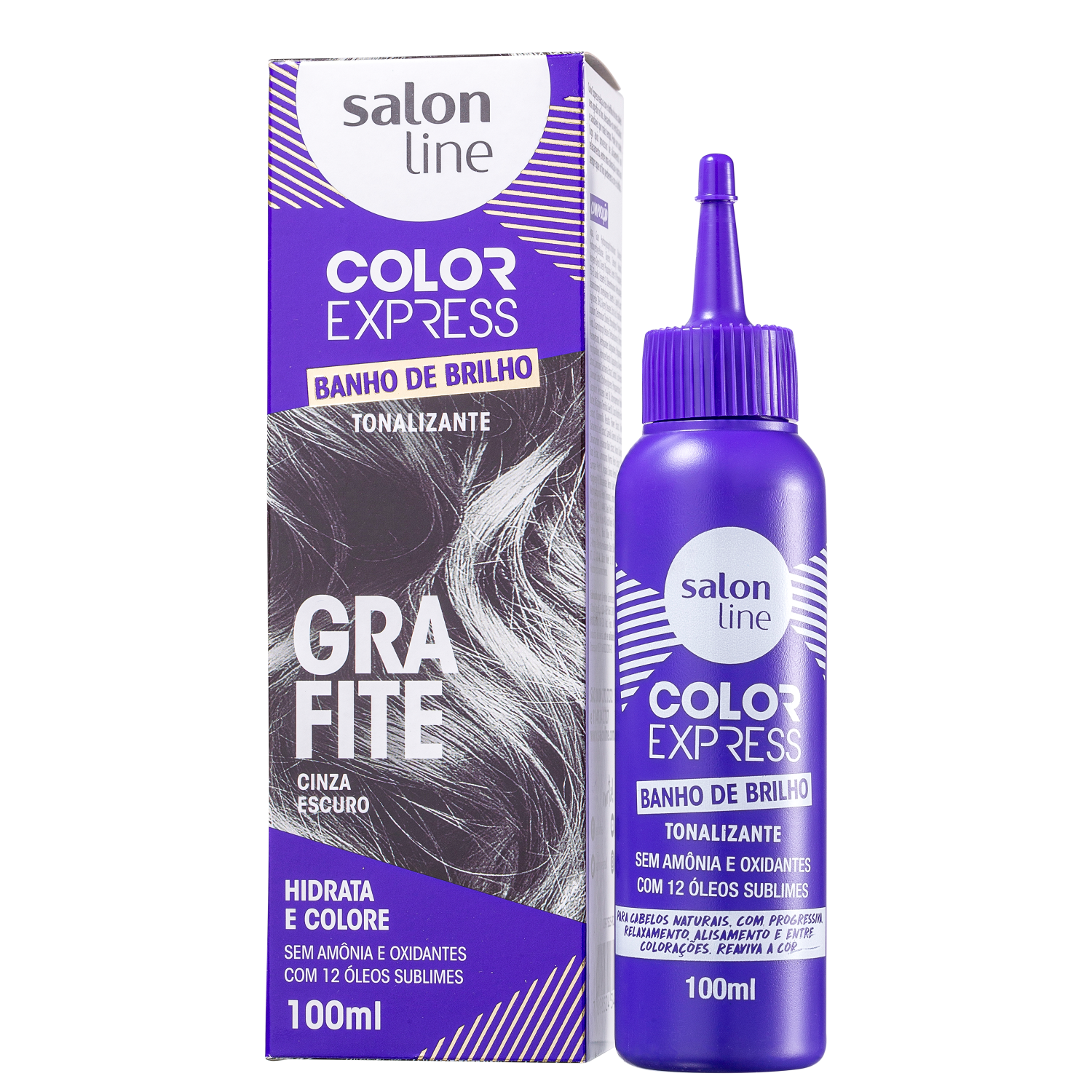 Kit Salon Line Color Express Grafite Cinza Escuro - Tonalizante