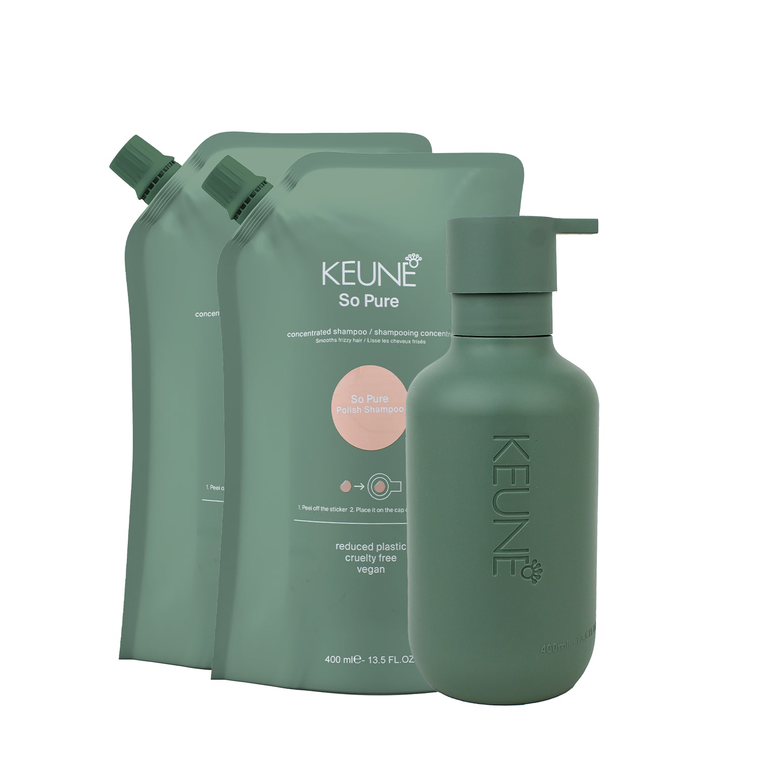 Kit Keune So Pure Polish Refil + Dispenser (3 Produtos)