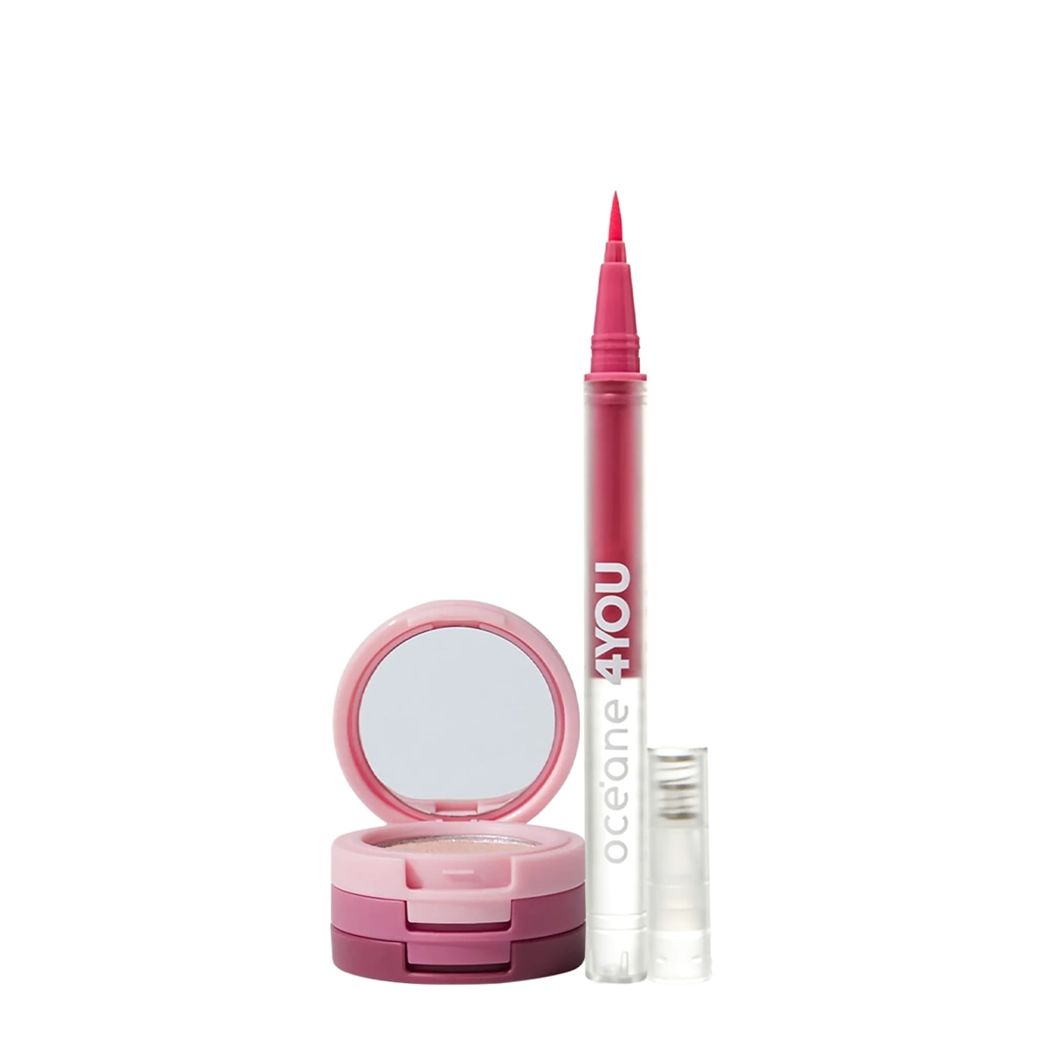 Kit Océane 4you Sombra Rose Sparkle Caneta Delineadora Color Neon Pink (2 produtos)